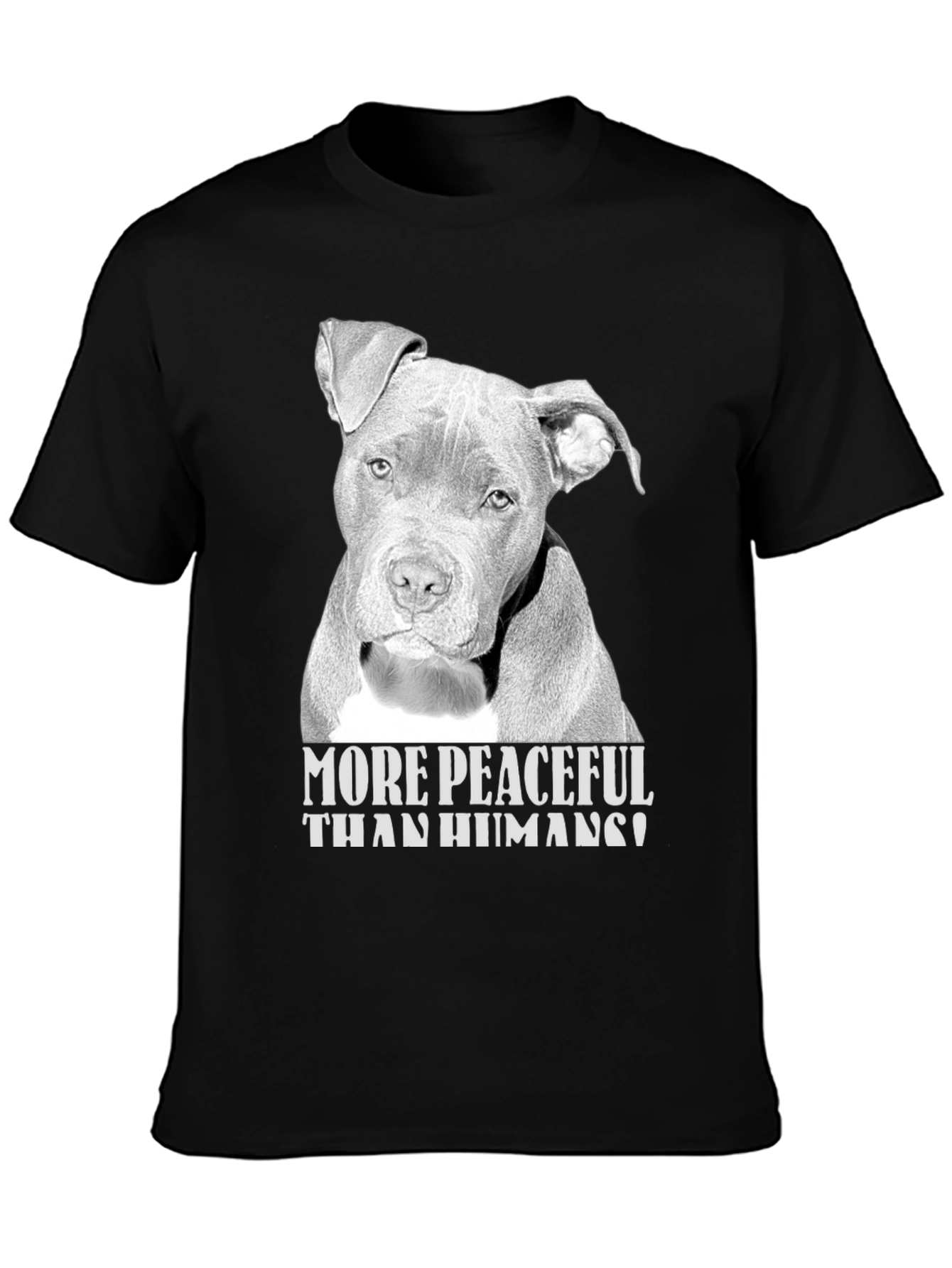 Peaceful Pitbull Graphic T-Shirt - Menswear