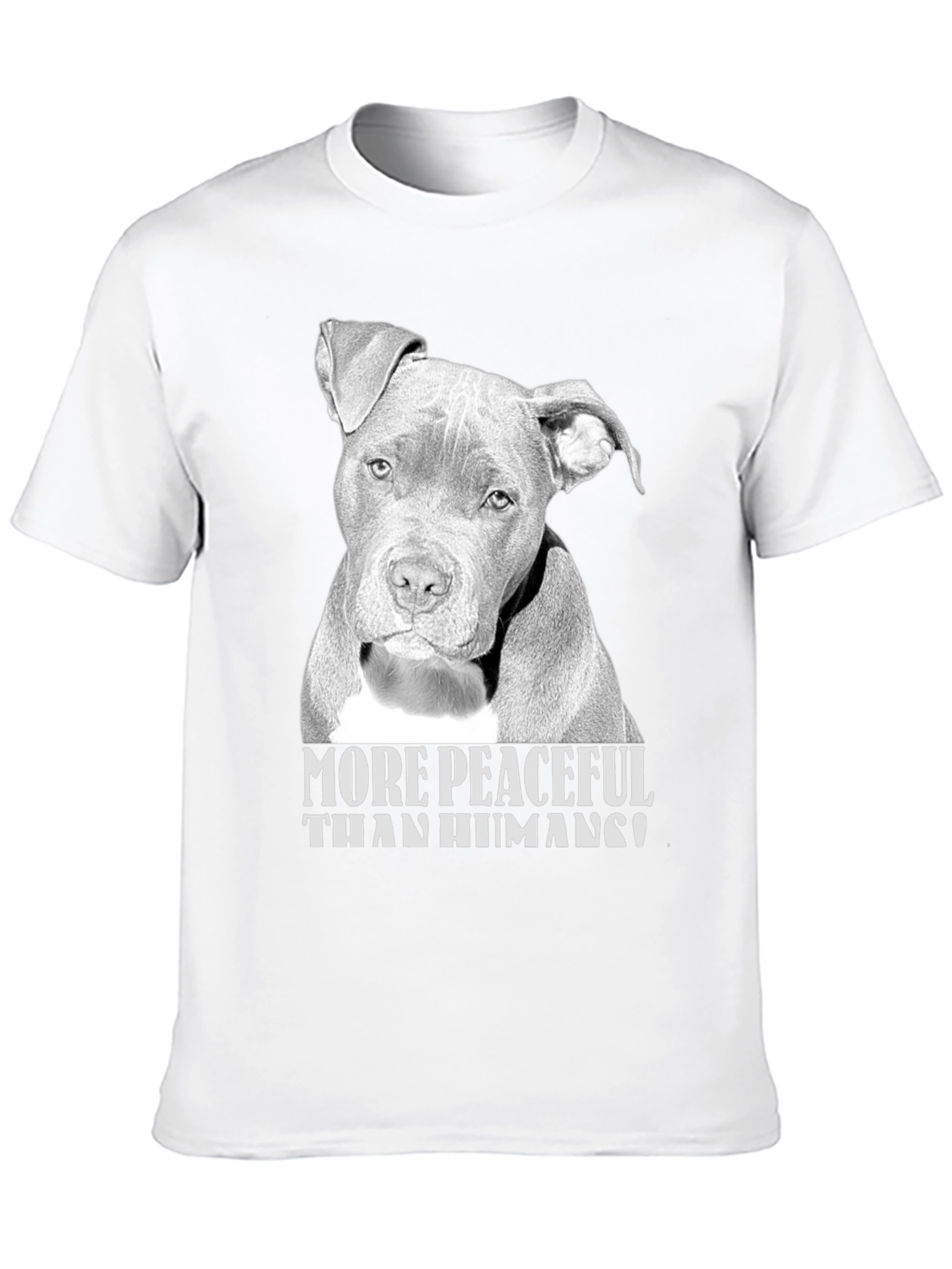 Peaceful Pitbull Graphic T-Shirt - Menswear