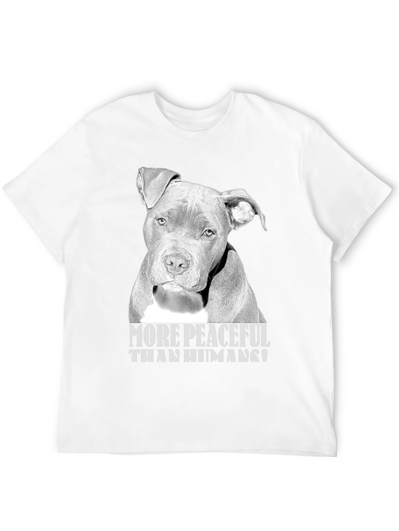 Peaceful Pitbull Graphic T-Shirt - Menswear