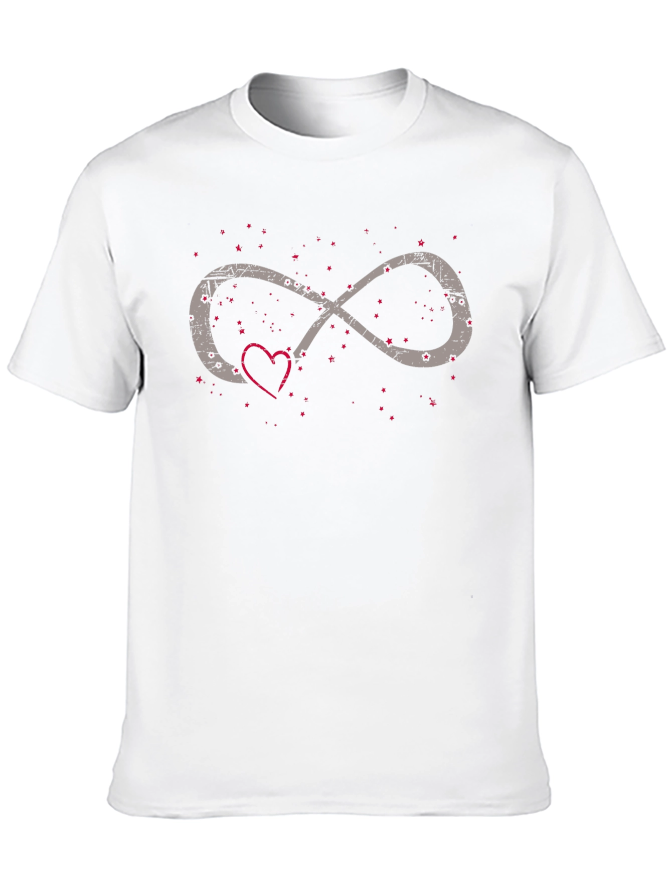 Infinity Love Heart Graphic Tee - Black Casual Shirt