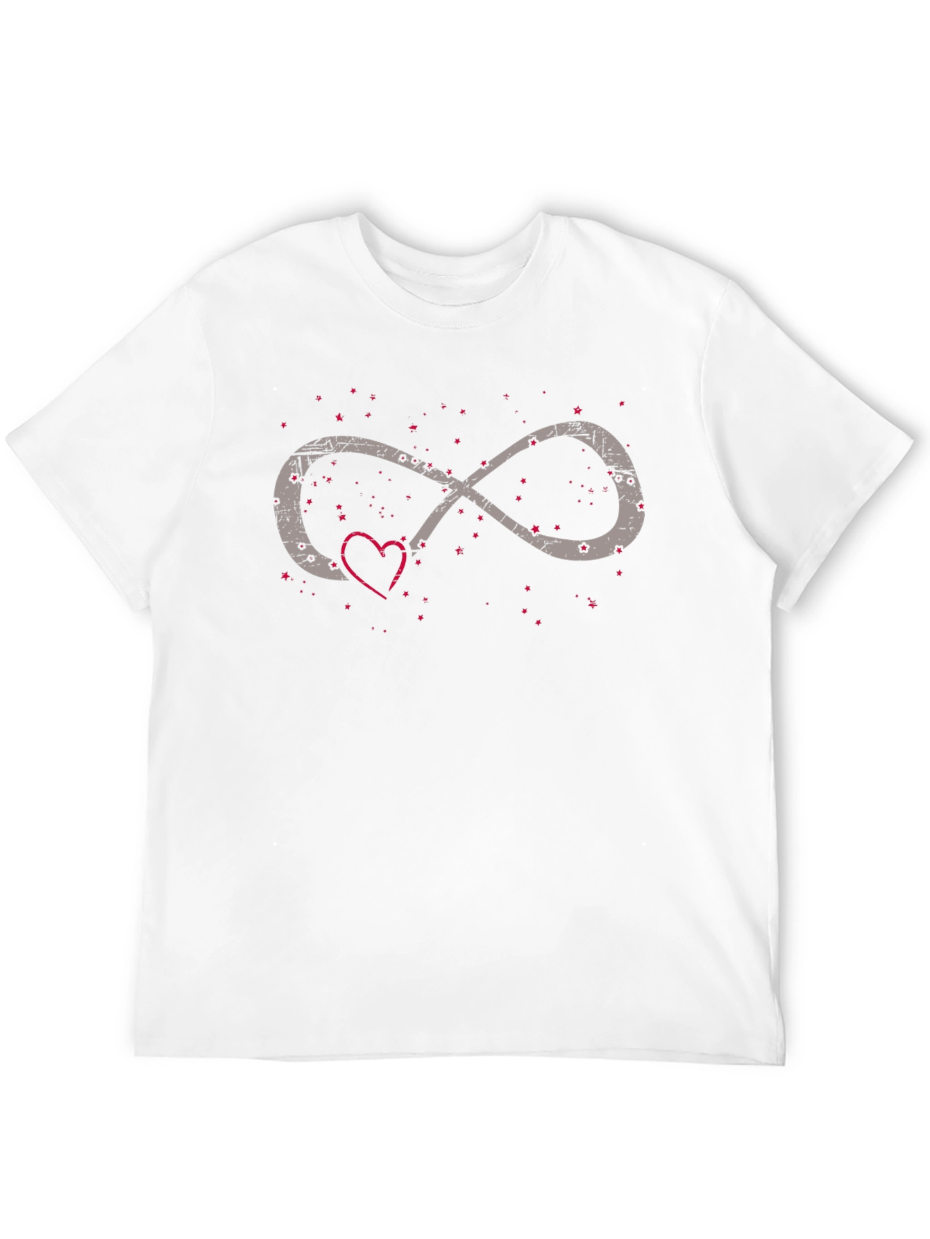 Infinity Love Heart Graphic Tee - Black Casual Shirt