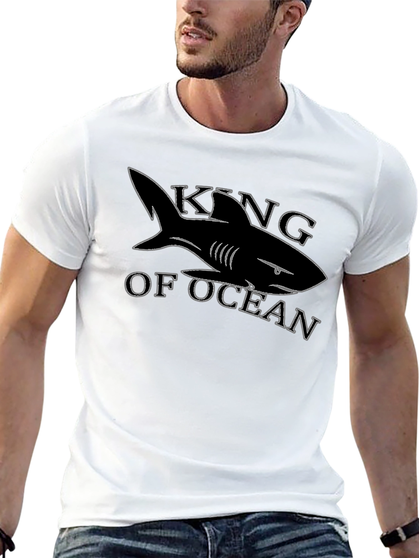 King of Ocean Shark T-Shirt - Black