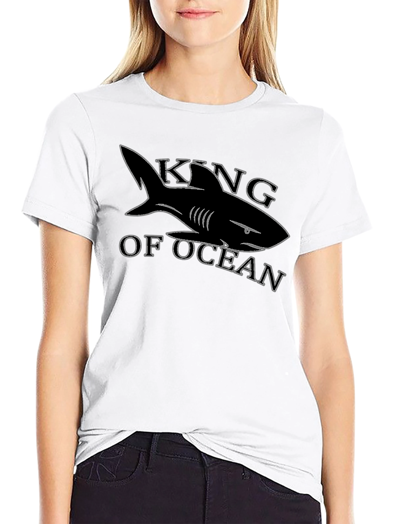 King of Ocean Shark T-Shirt - Black