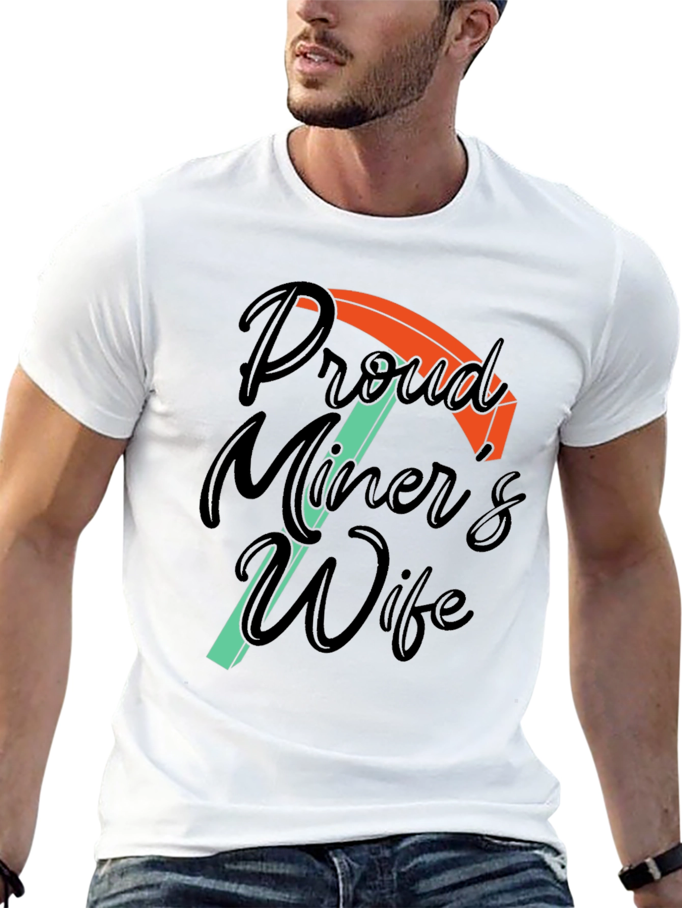 Proud Miners Wife Graphic T-Shirt - Black