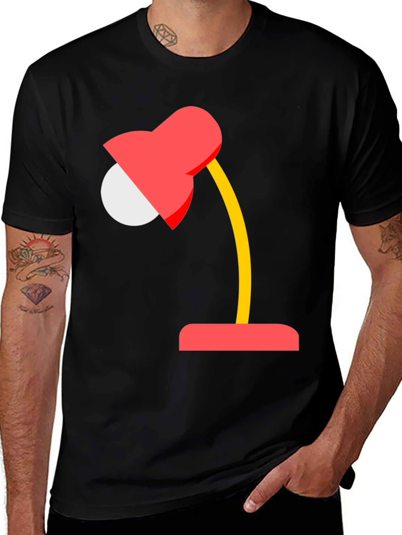Fun Lamp Graphic Tee - Black