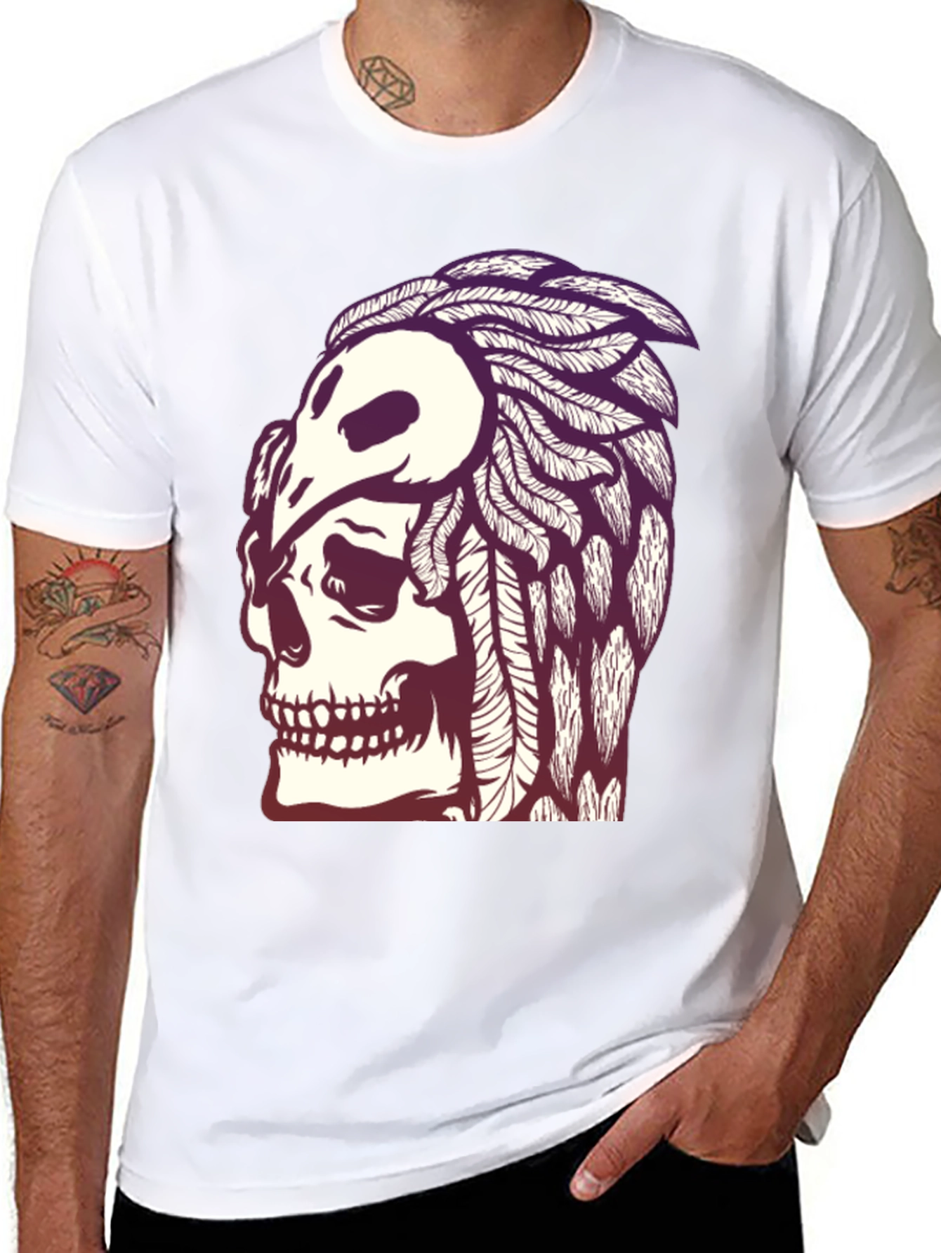 Skull & Crow T-Shirt - Gothic Graphic Tee
