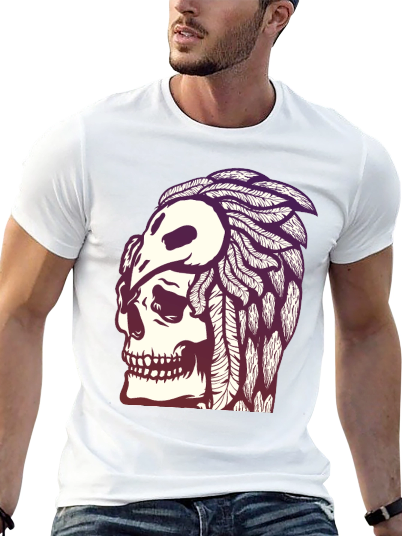 Skull & Crow T-Shirt - Gothic Graphic Tee