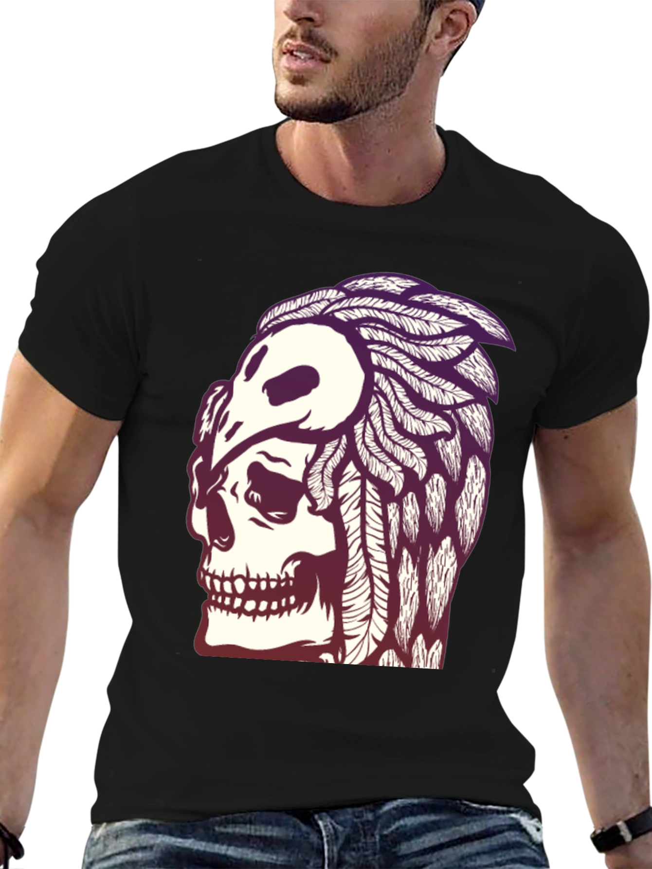 Skull & Crow T-Shirt - Gothic Graphic Tee