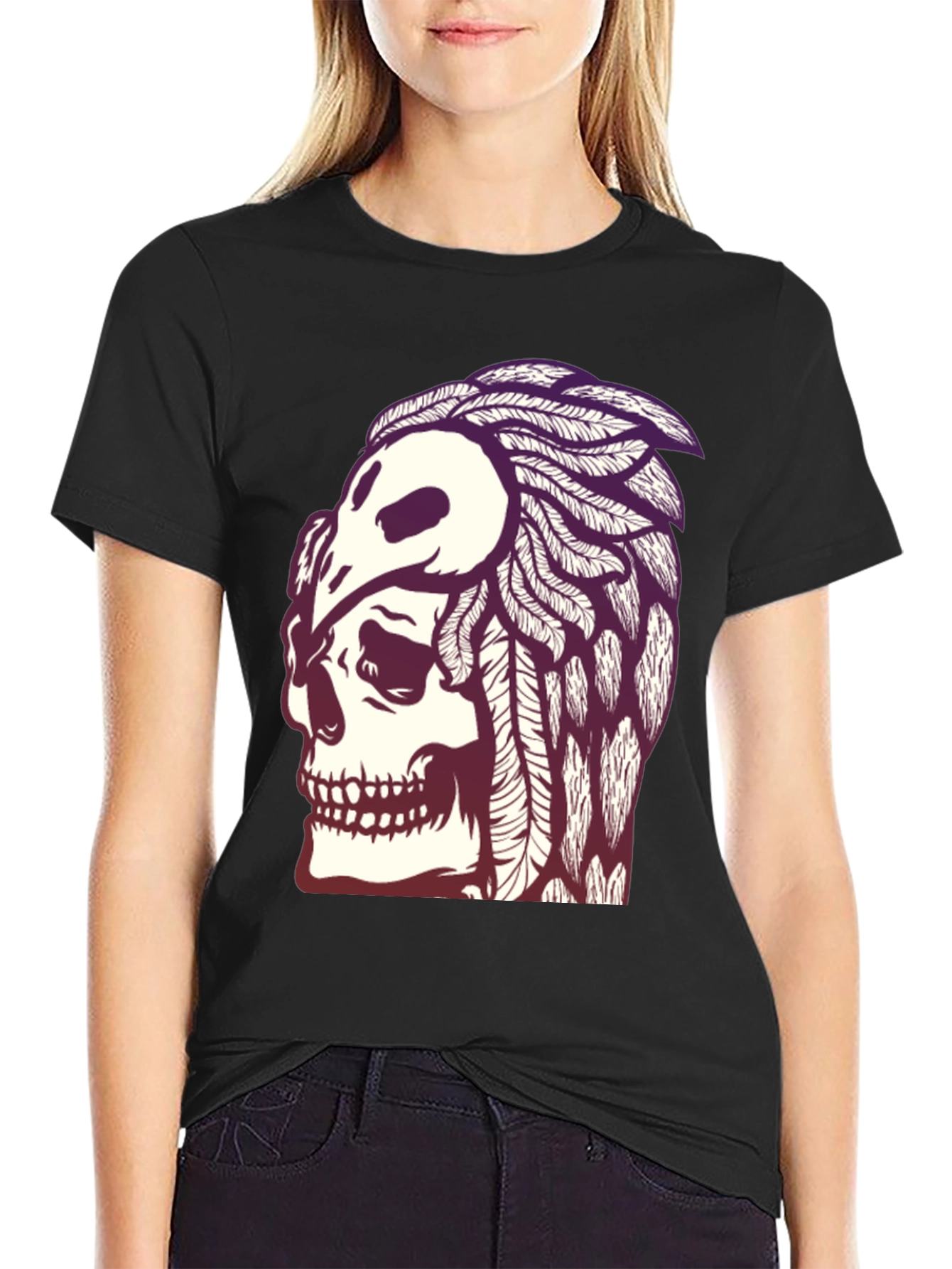 Skull & Crow T-Shirt - Gothic Graphic Tee