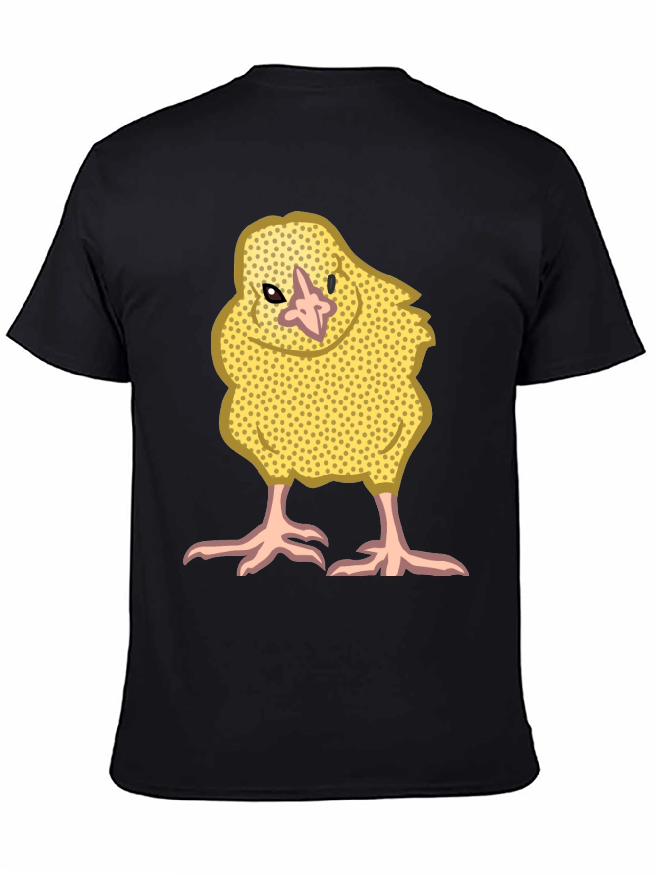 Cute Yellow Chick Graphic Tee - Black