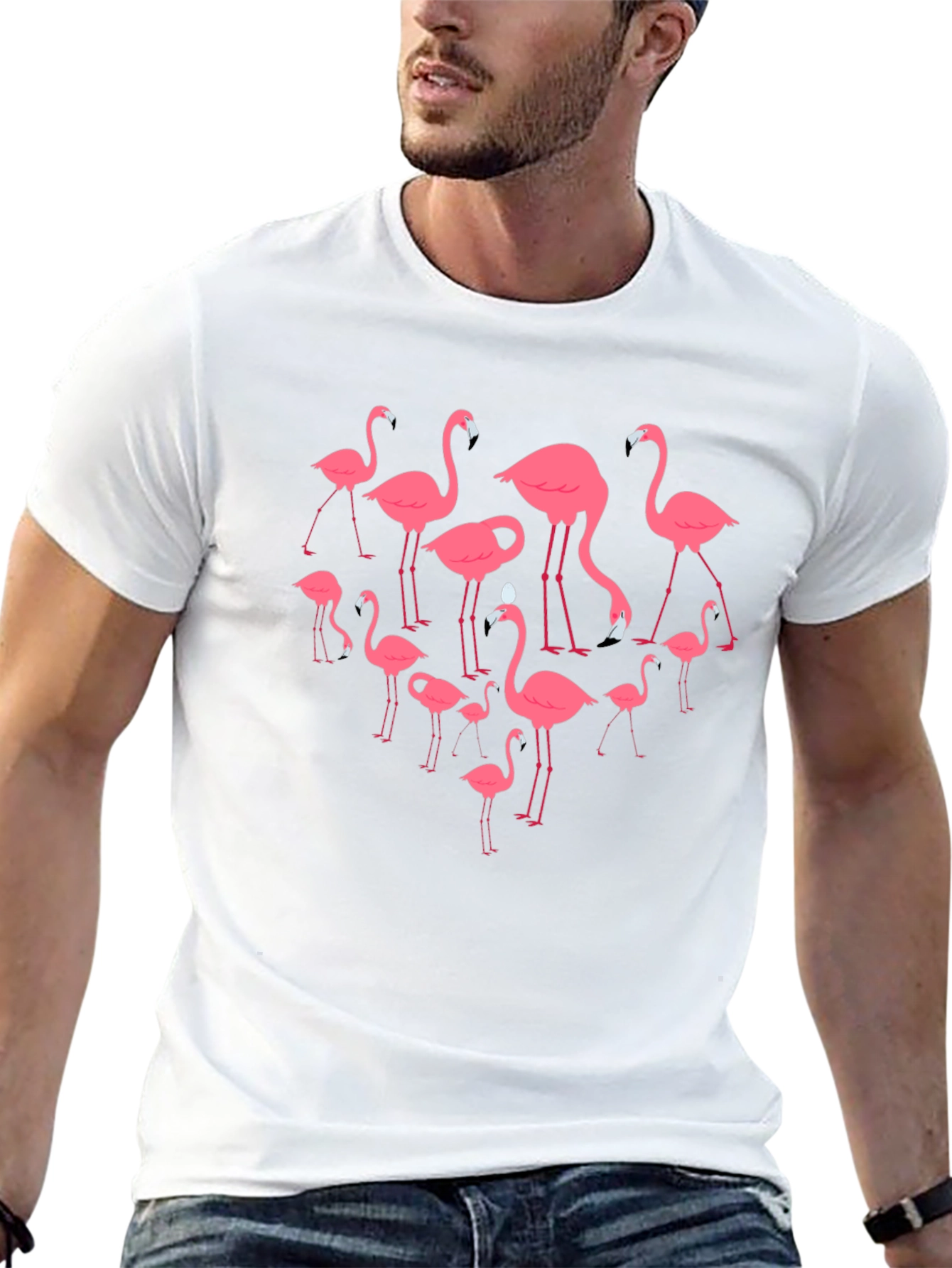 Flamingo Graphic Black T-Shirt