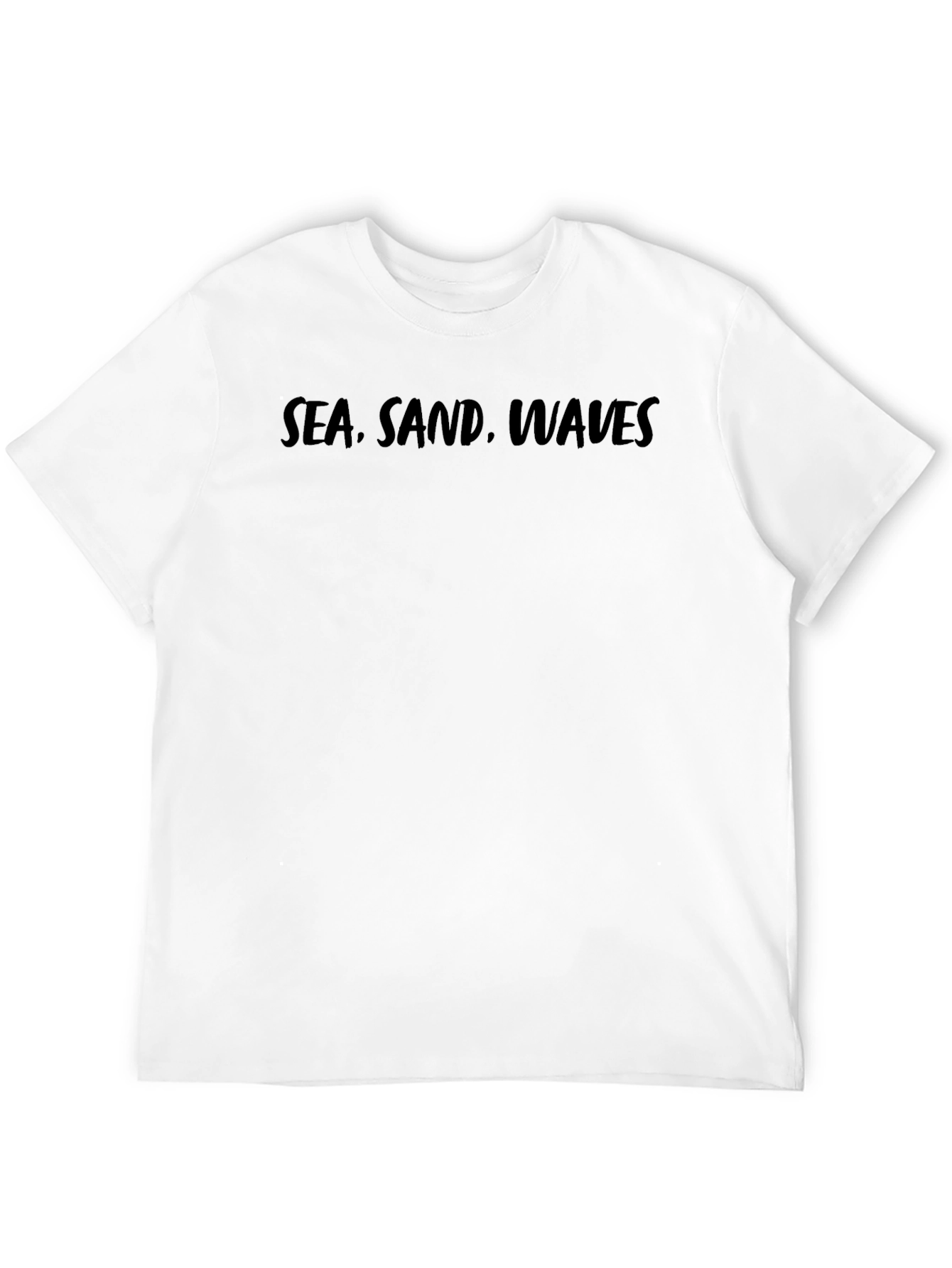 Sea Sand Waves Black Graphic Tee