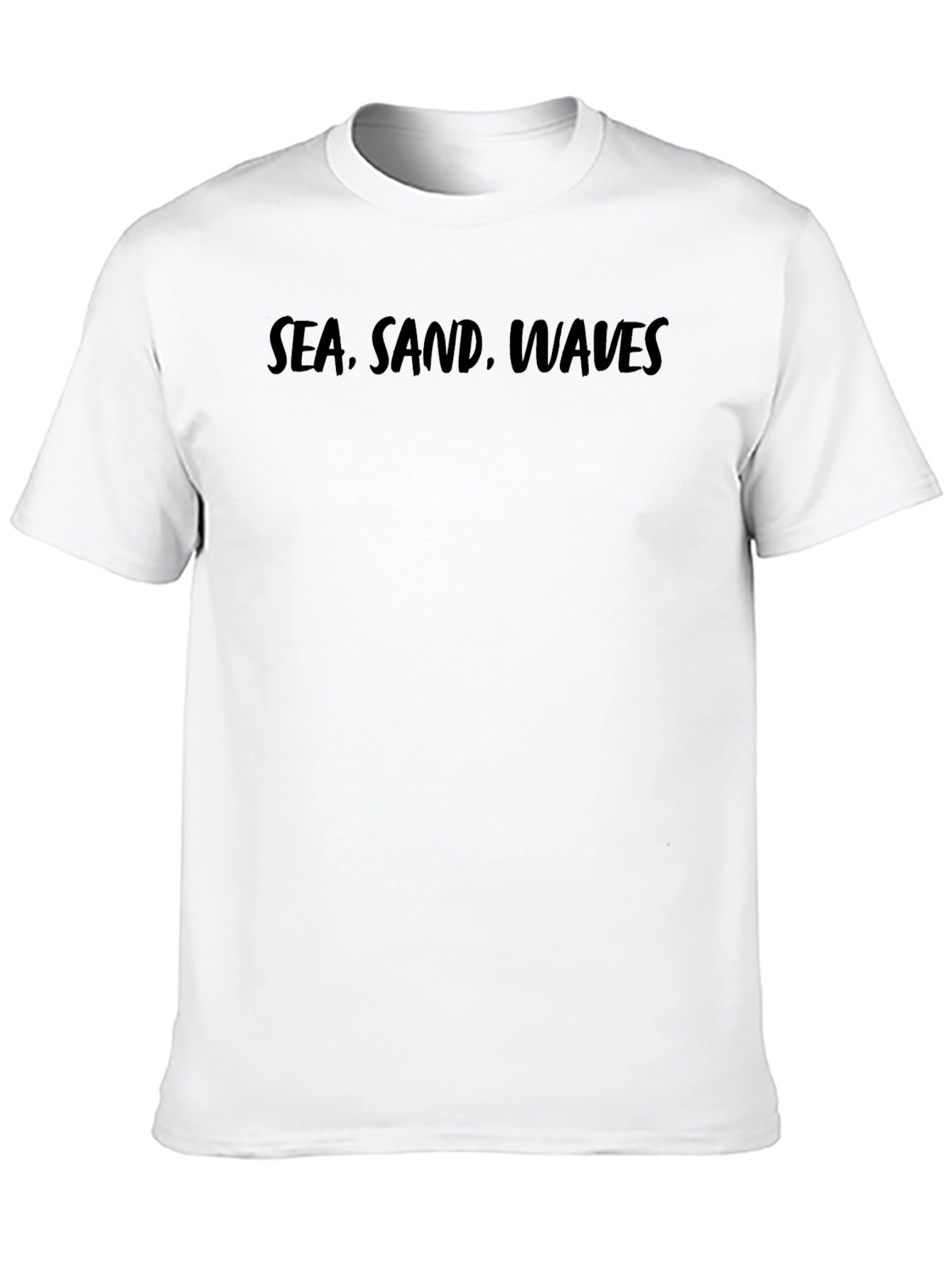 Sea Sand Waves Black Graphic Tee