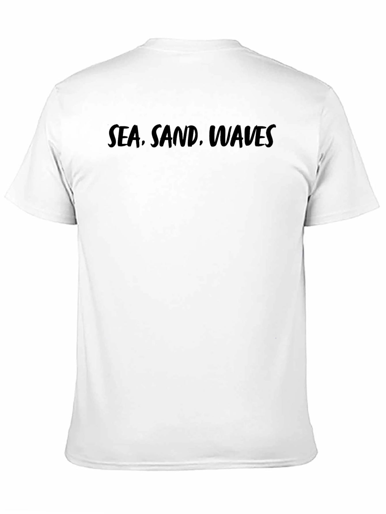 Sea Sand Waves Black Graphic Tee
