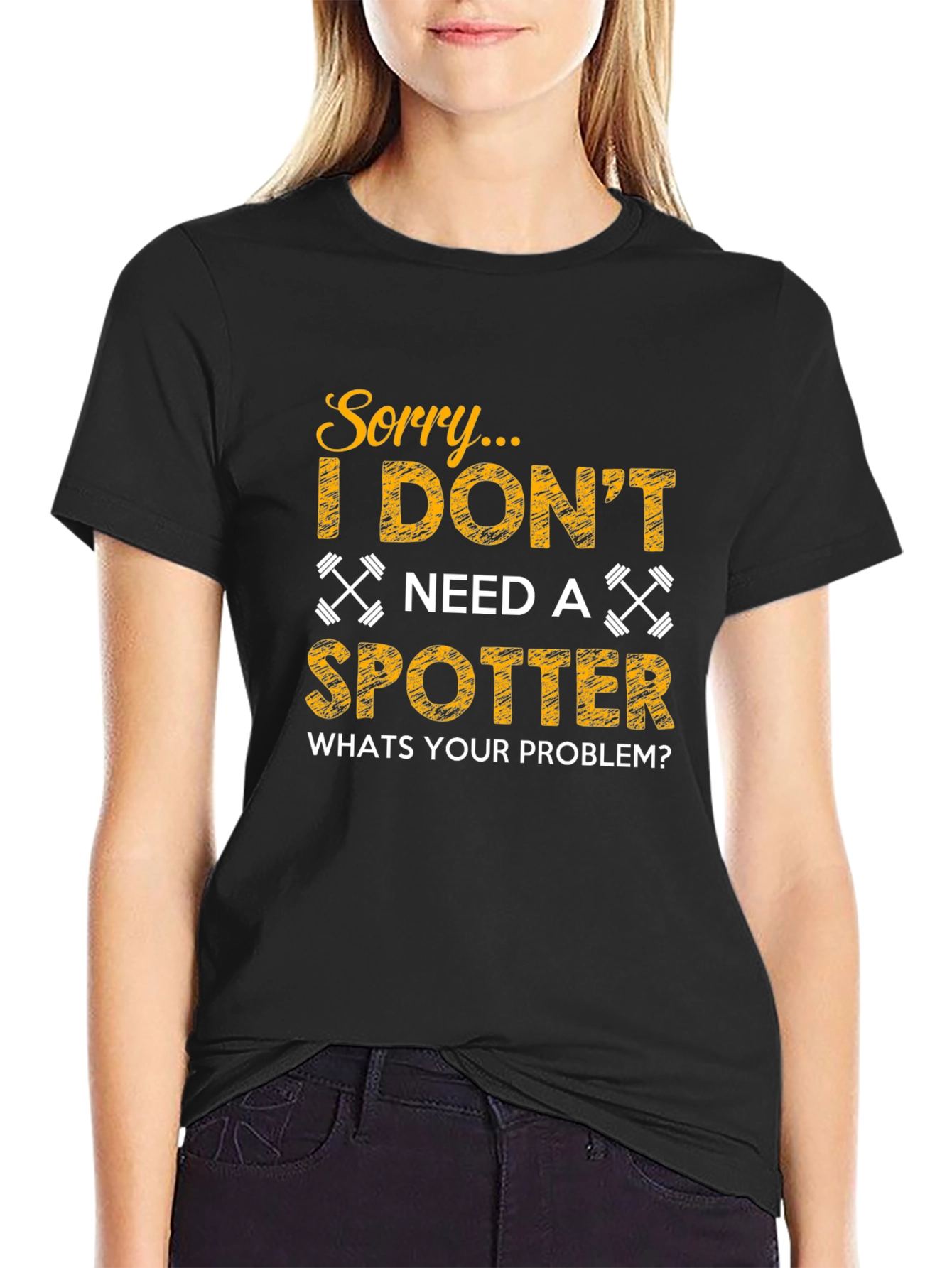 Funny Gym Workout T-Shirt - No Spotter Needed