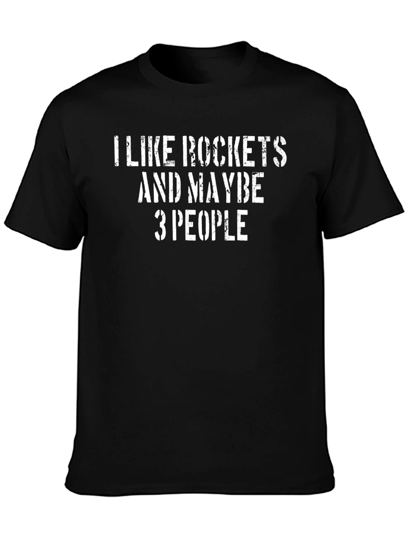 Rockets & People Graphic T-Shirt - Black