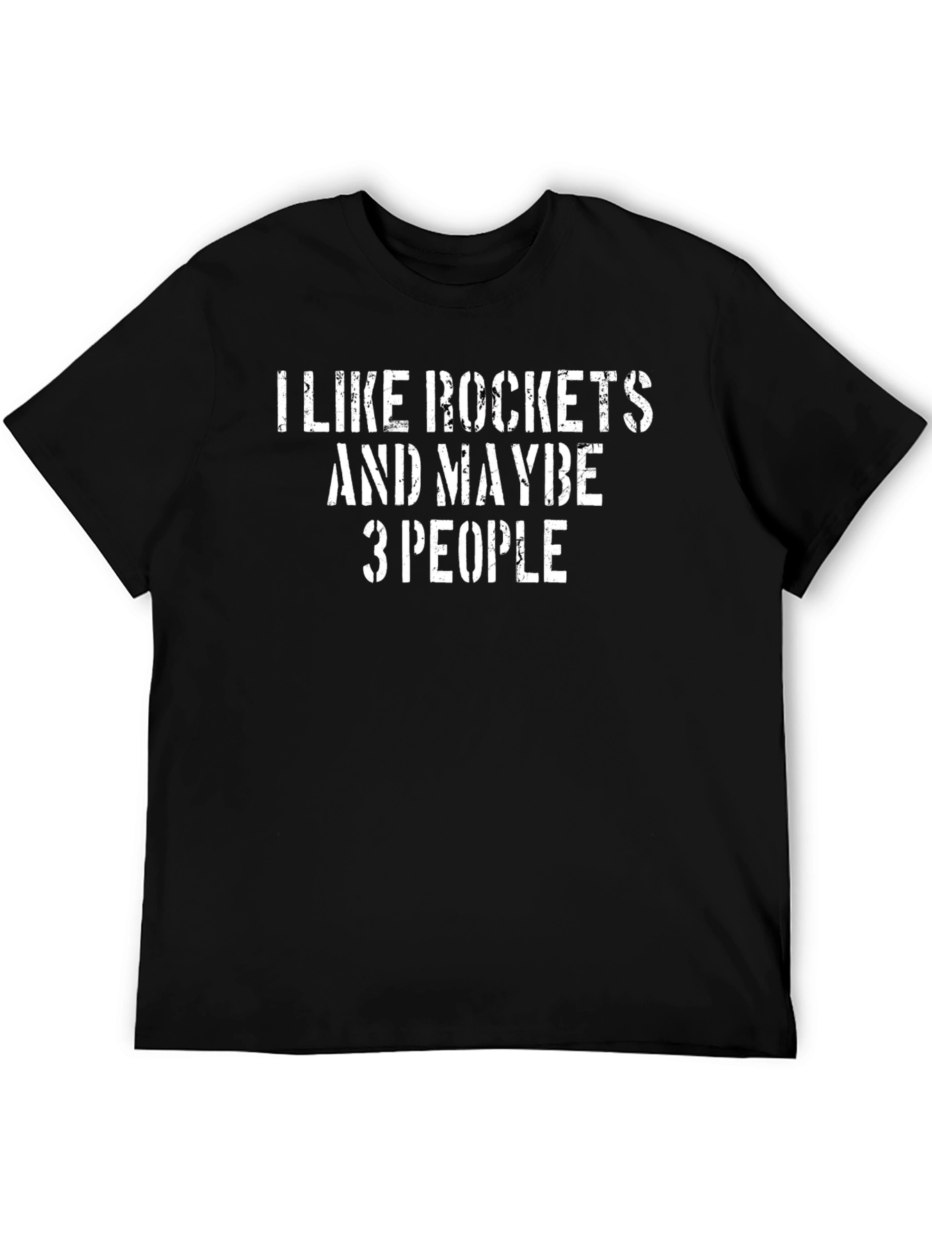 Rockets & People Graphic T-Shirt - Black