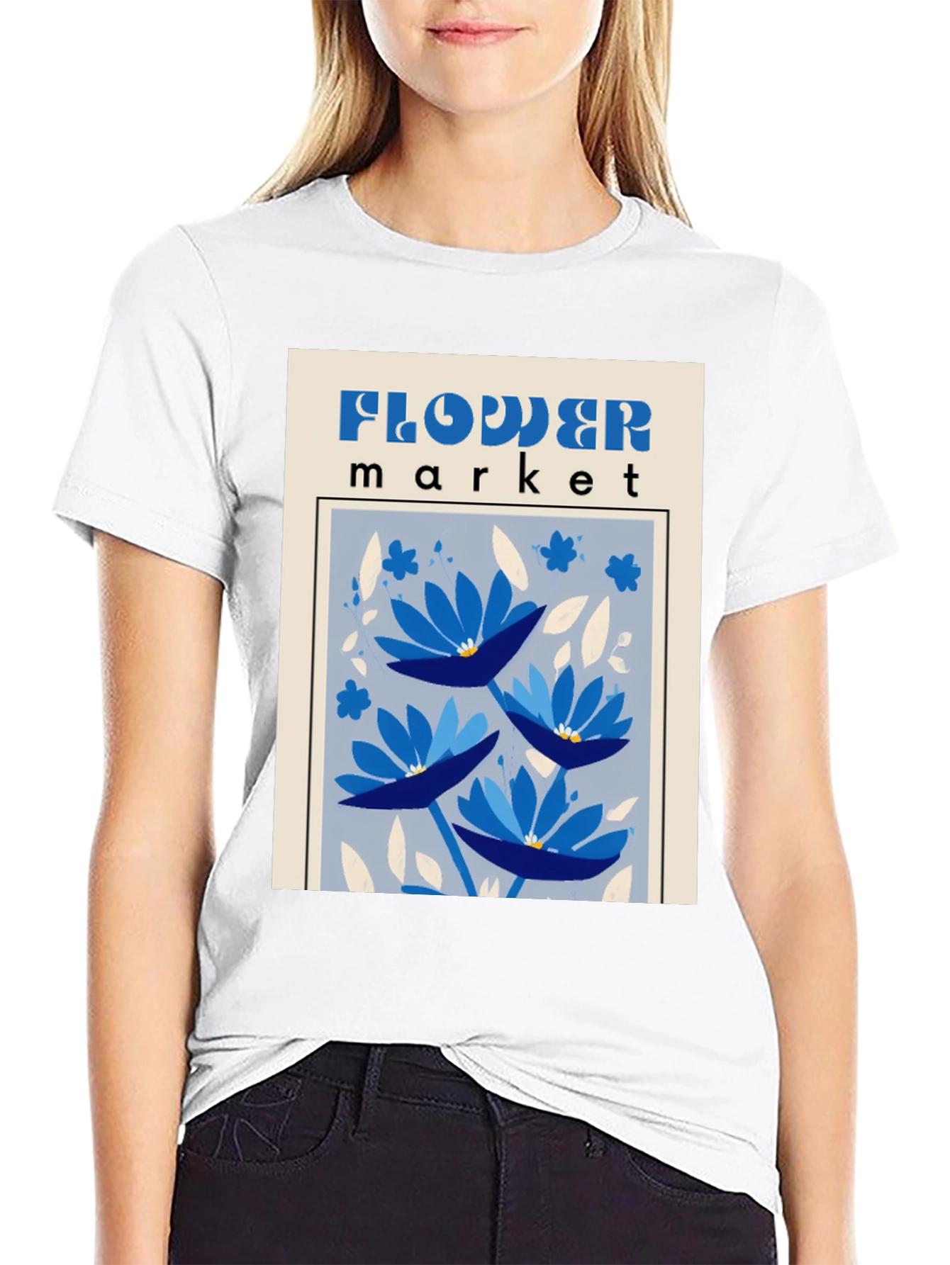 Flower Market Graphic Tee - Unique Design