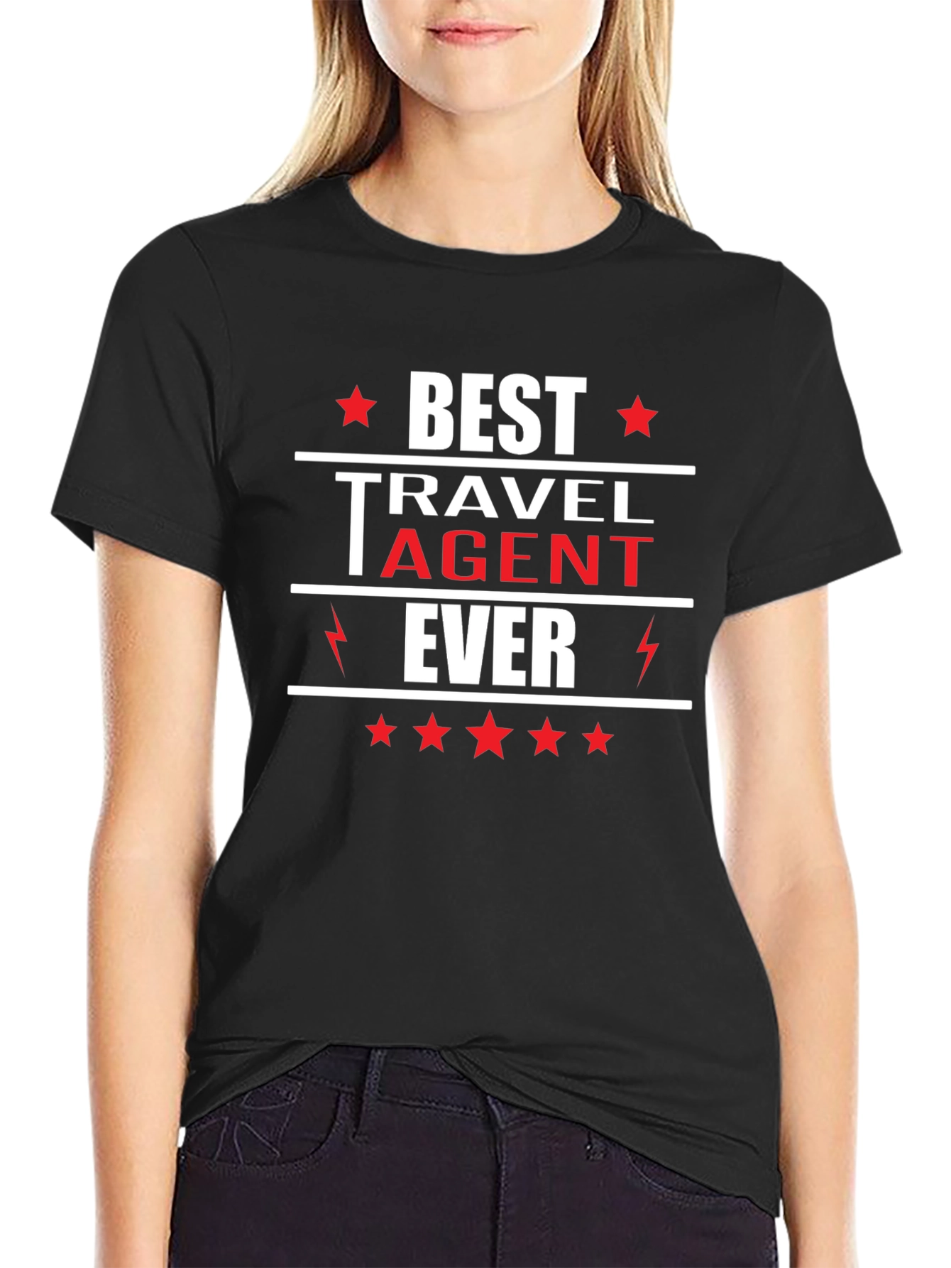 Best Travel Agent Ever T-Shirt Black