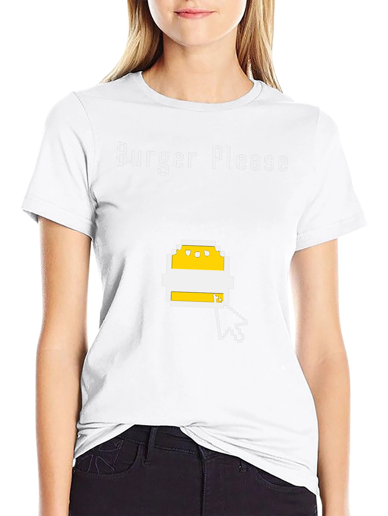 Burger Please Pixel Art Graphic T-Shirt