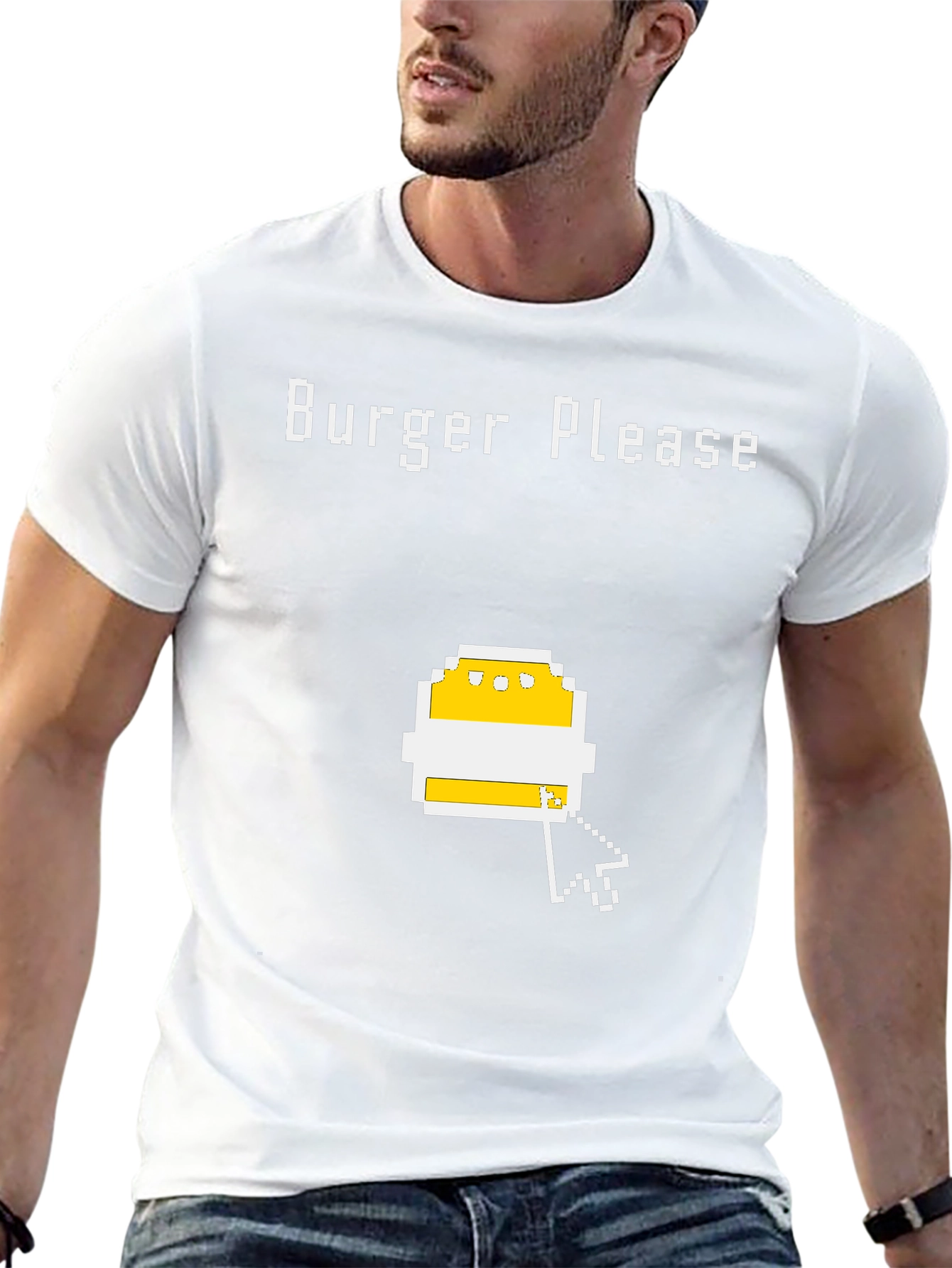 Burger Please Pixel Art Graphic T-Shirt