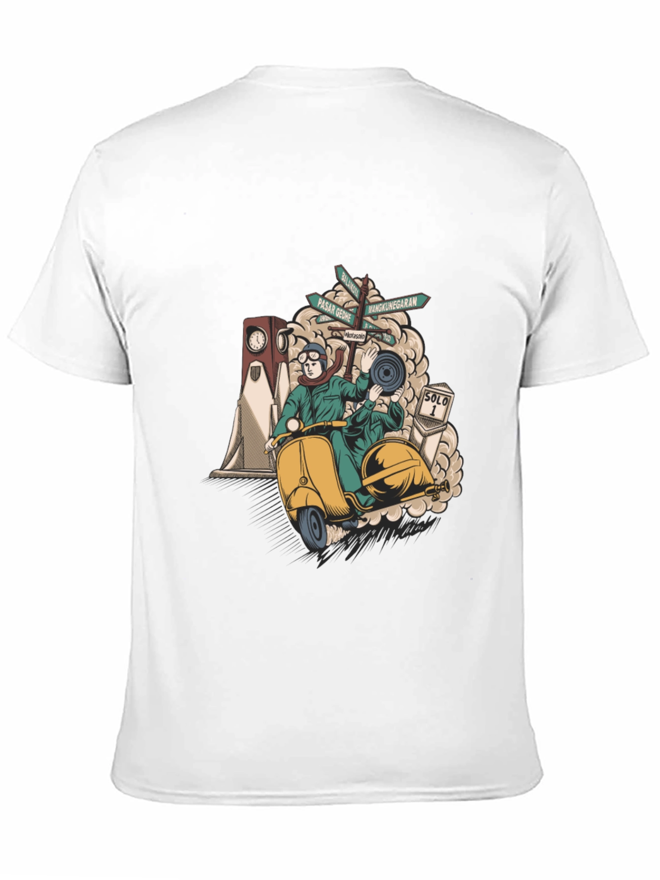Solo Scooter Graphic Tee - Retro Style