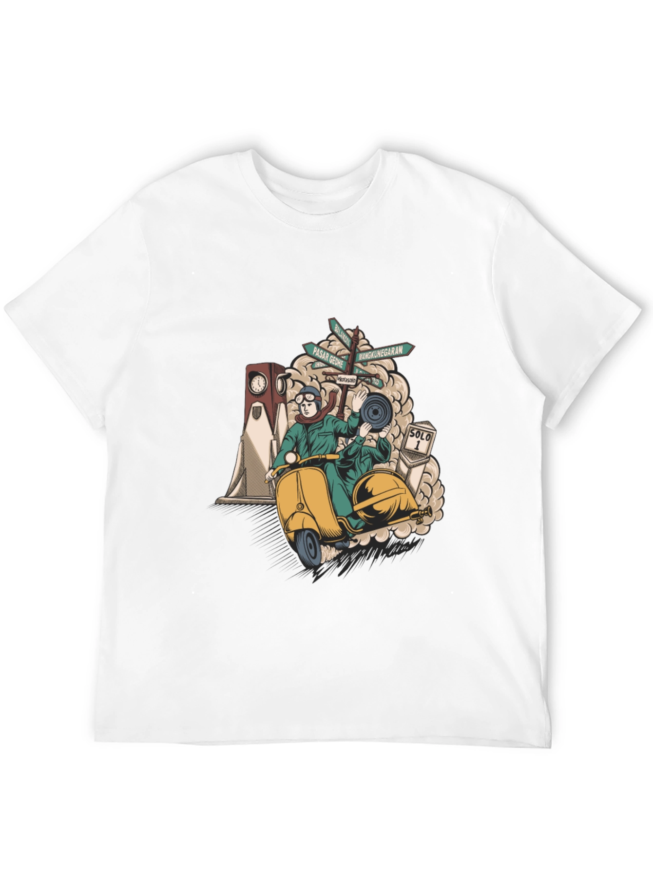 Solo Scooter Graphic Tee - Retro Style