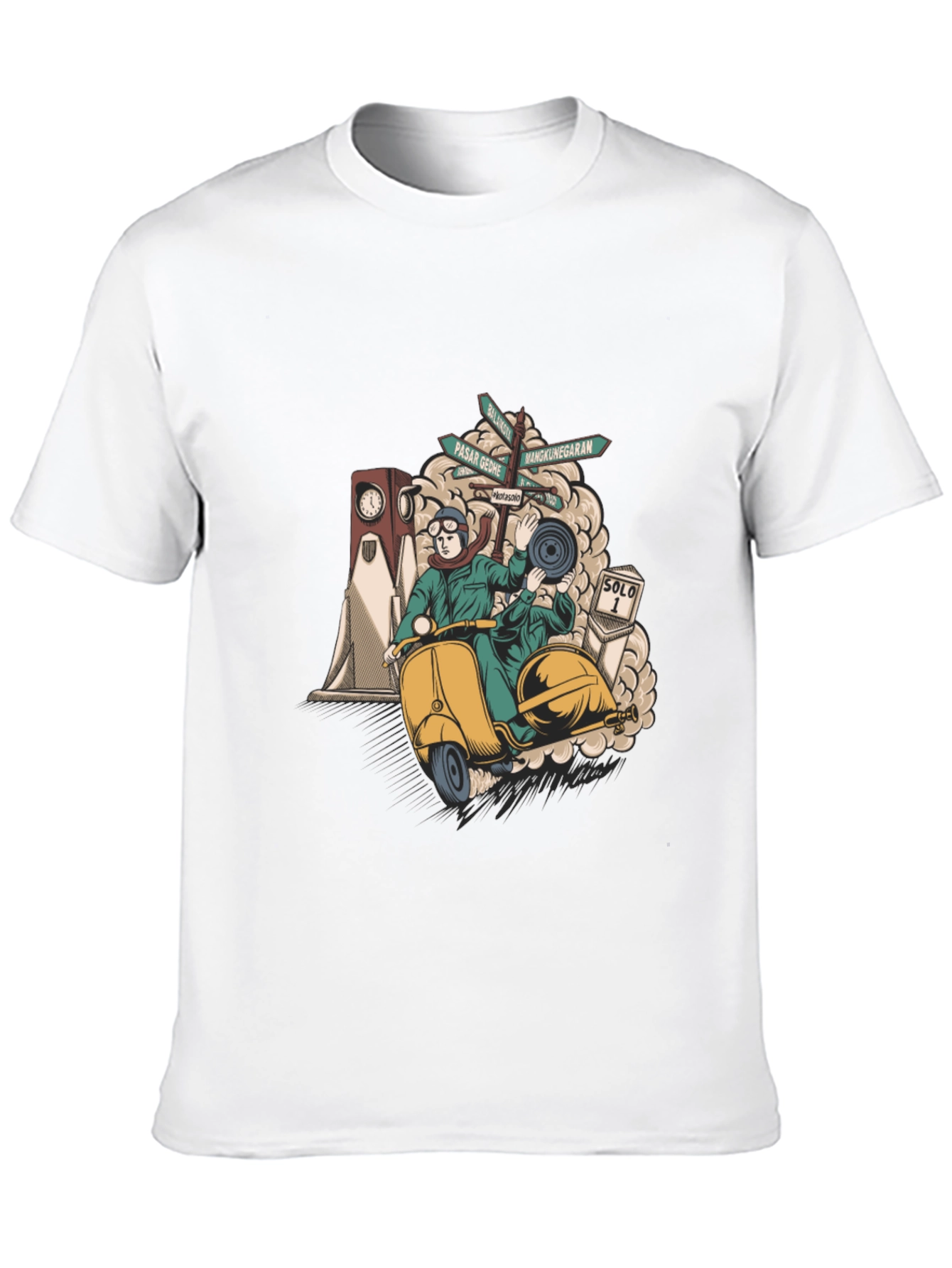 Solo Scooter Graphic Tee - Retro Style