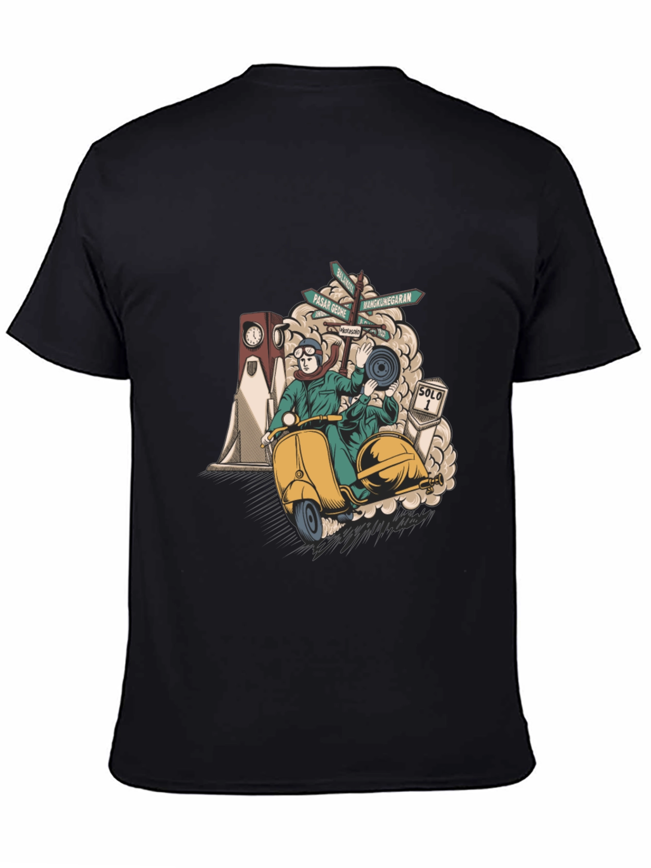 Solo Scooter Graphic Tee - Retro Style