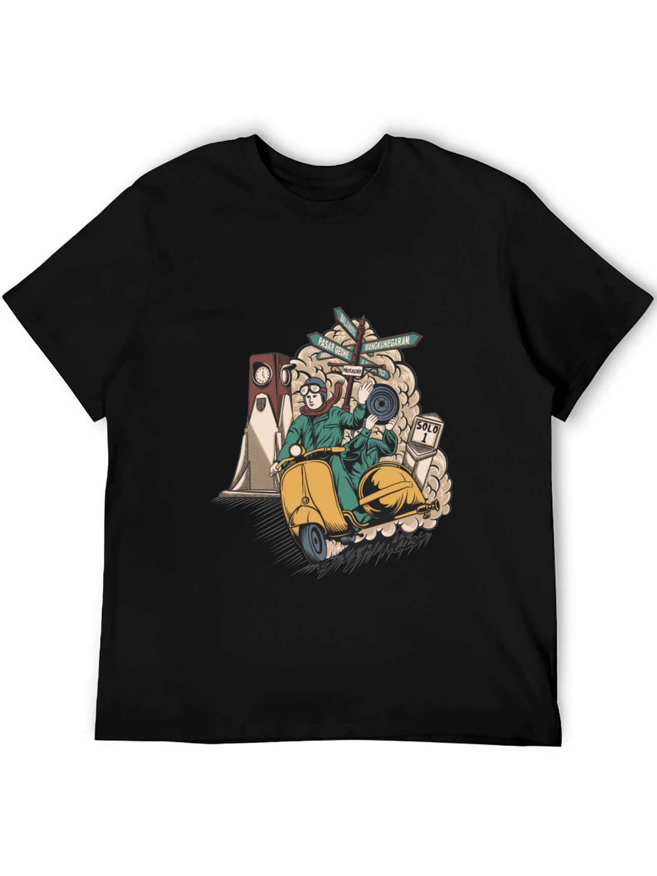 Solo Scooter Graphic Tee - Retro Style