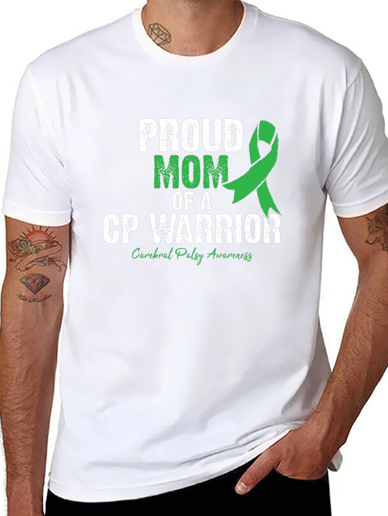 Proud Mom CP Warrior Awareness T-Shirt