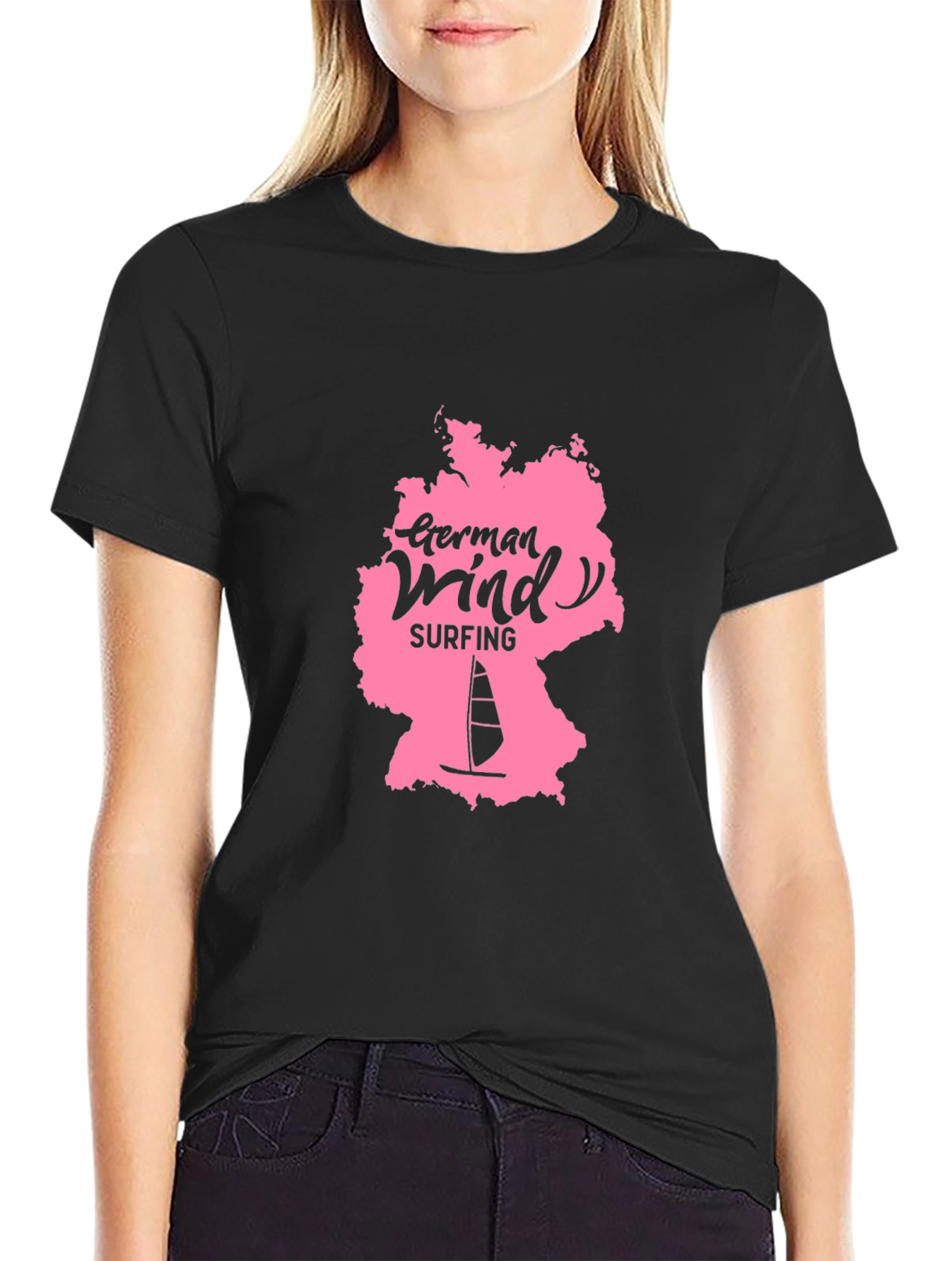 German Windsurfing Black Tee