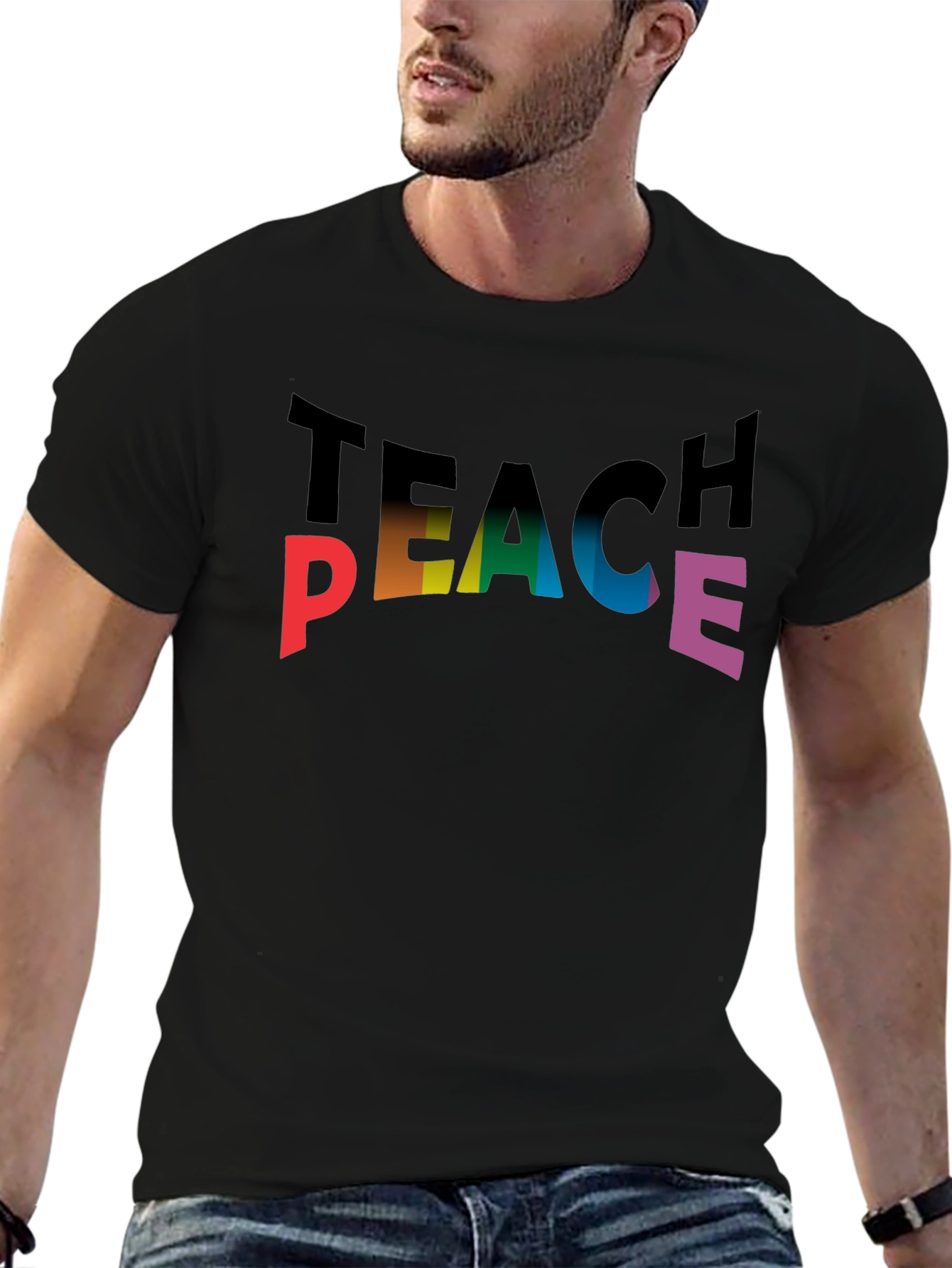 Teach Peace Rainbow T-Shirt