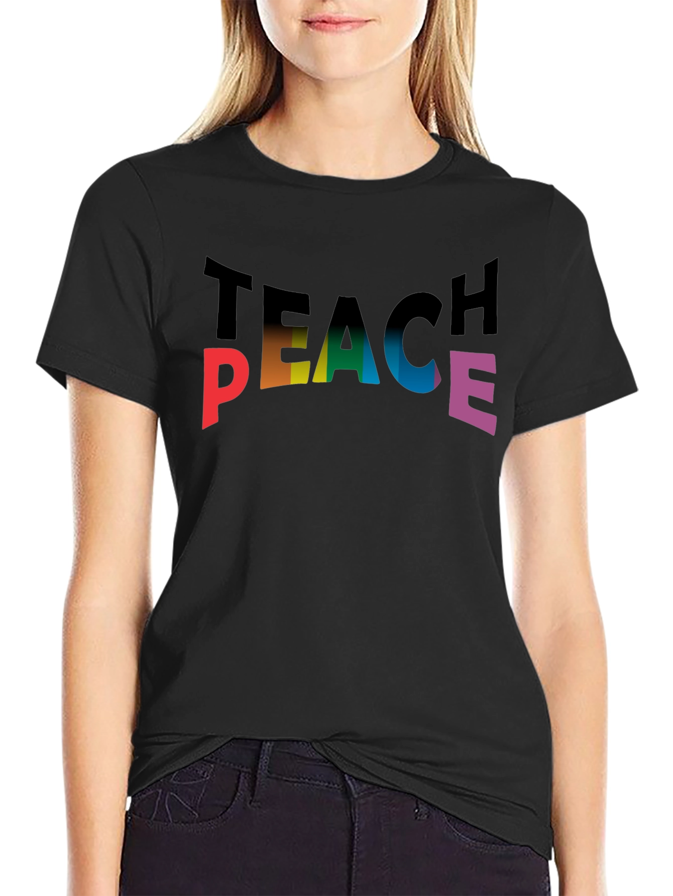 Teach Peace Rainbow T-Shirt