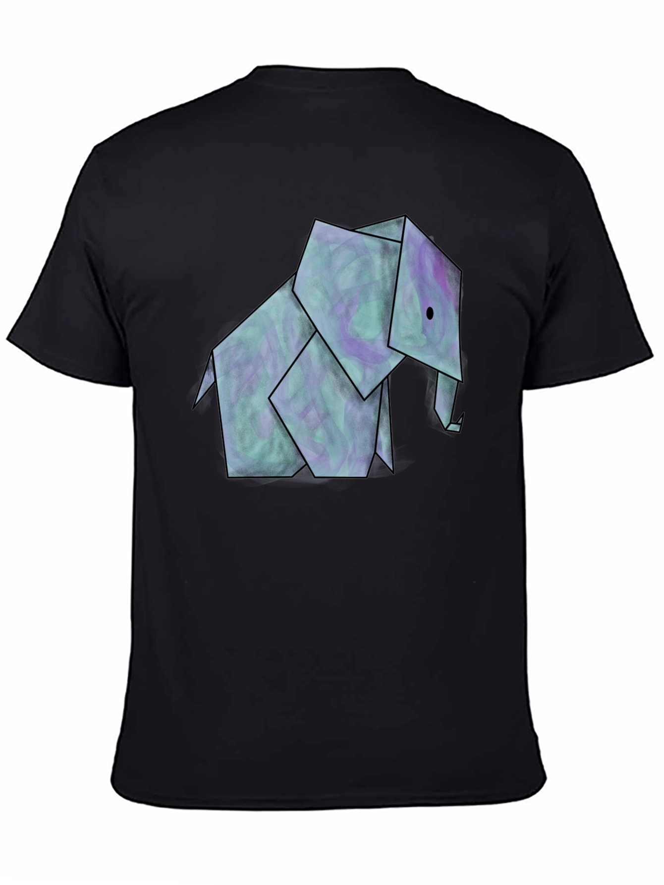Origami Elephant Graphic Tee - Unique Design