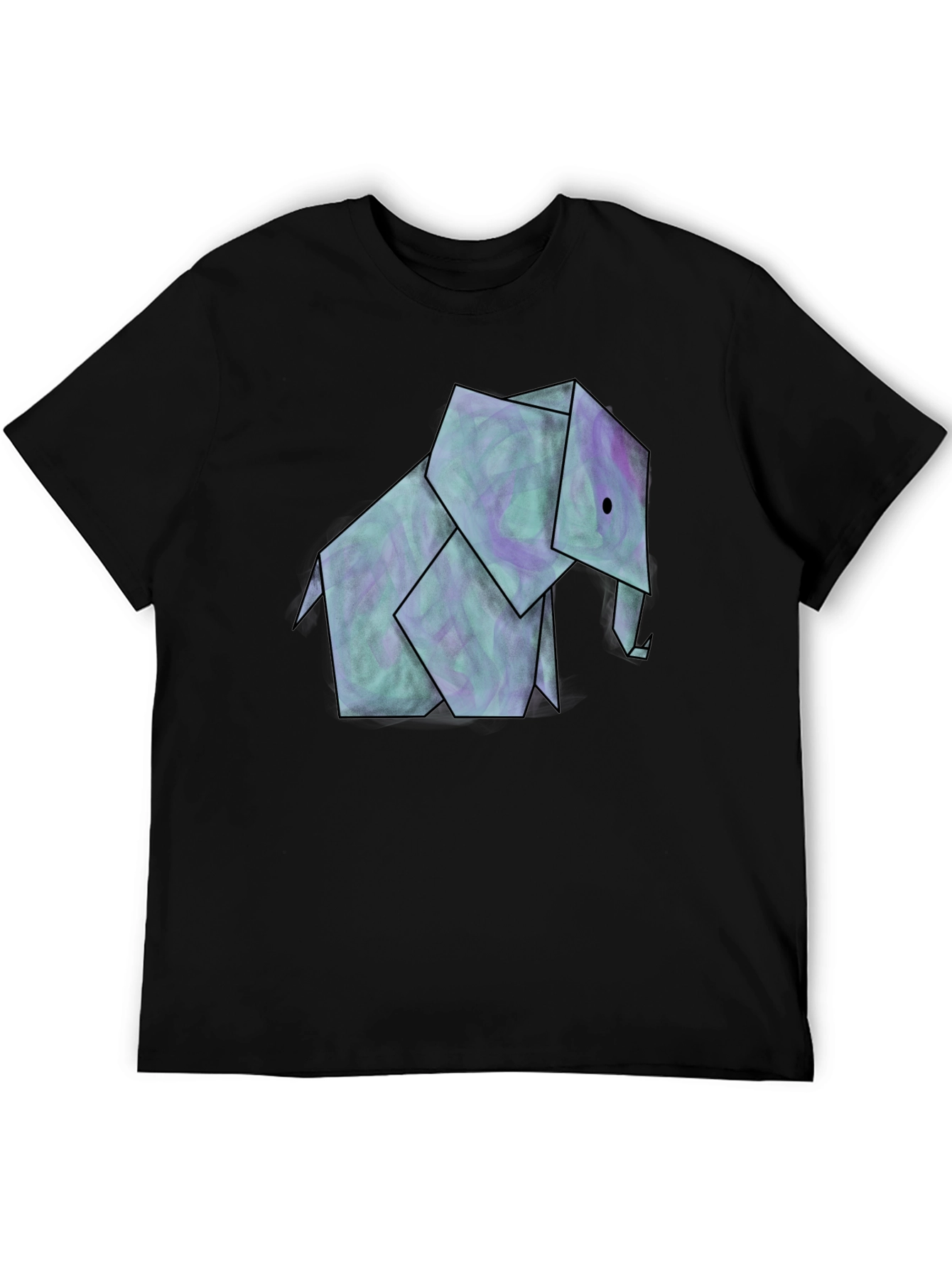 Origami Elephant Graphic Tee - Unique Design