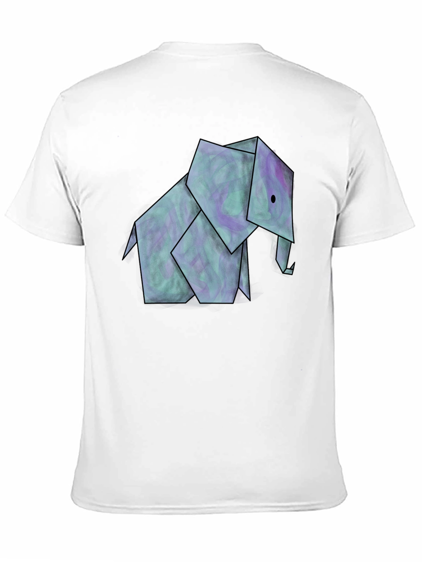 Origami Elephant Graphic Tee - Unique Design