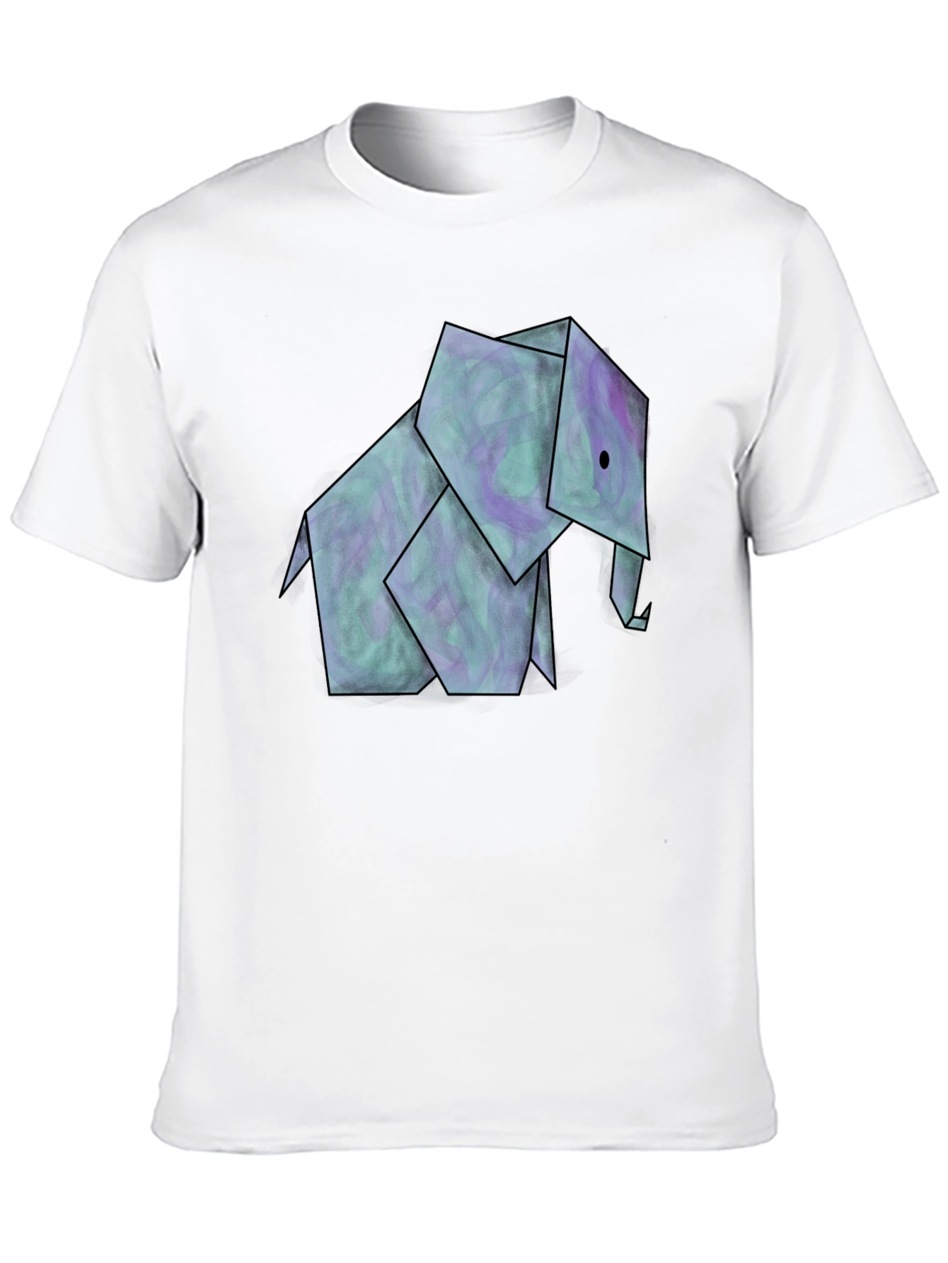 Origami Elephant Graphic Tee - Unique Design