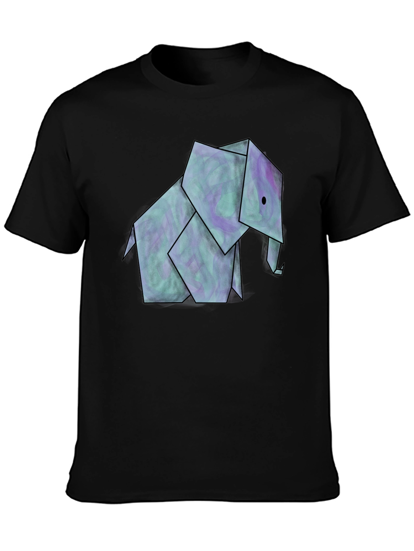 Origami Elephant Graphic Tee - Unique Design