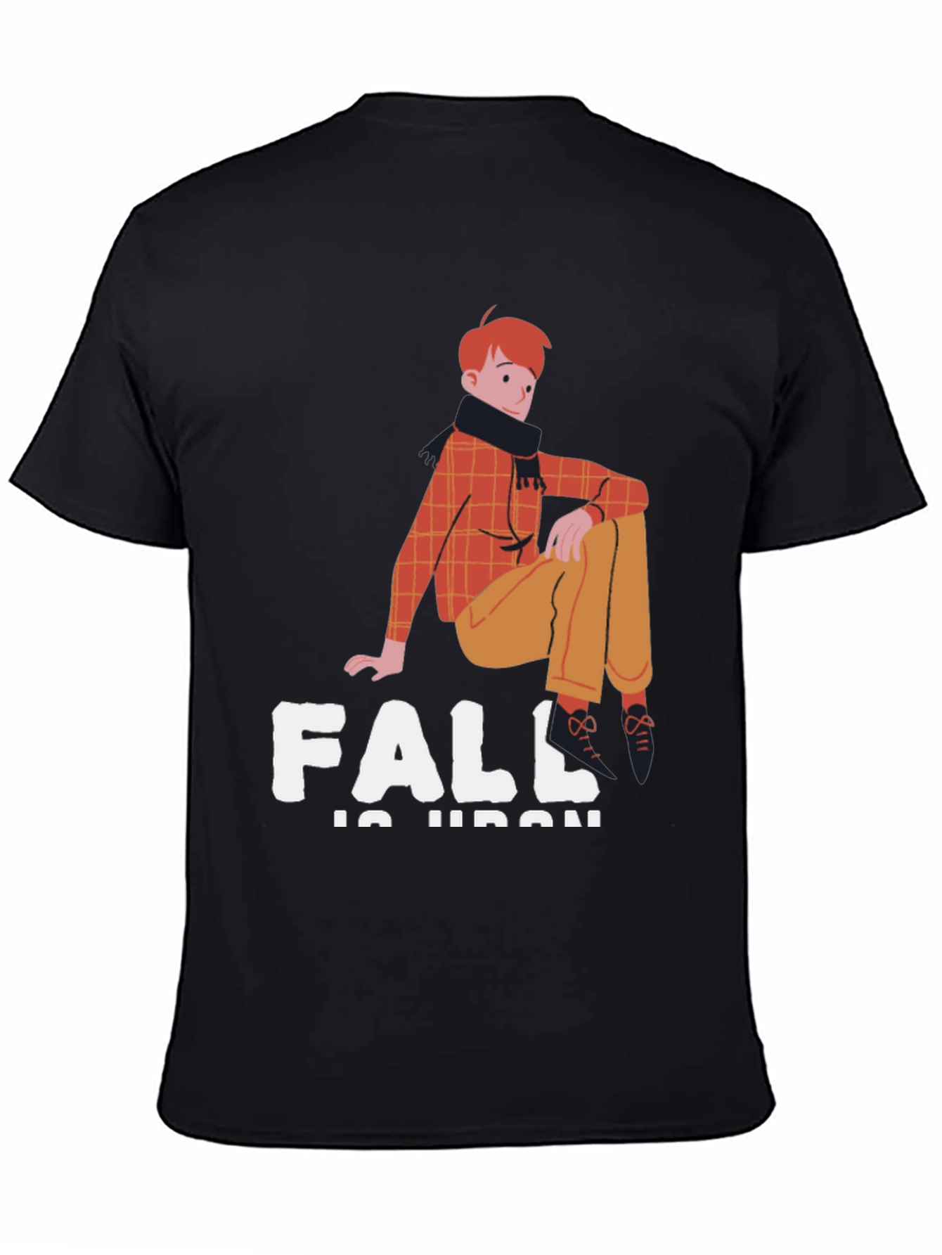 Fall In Urban Black Graphic Tee