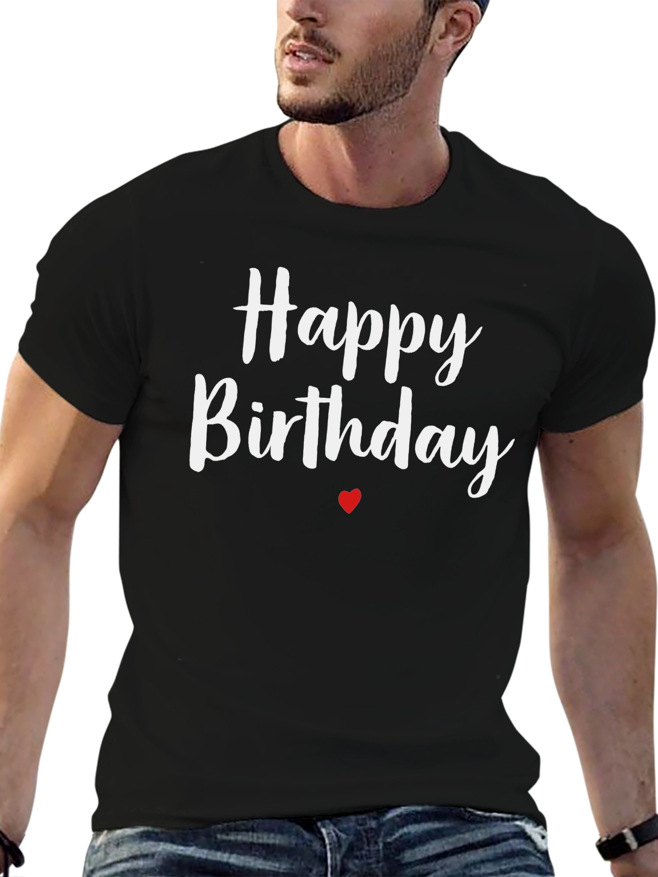 Happy Birthday Graphic Tee - Black