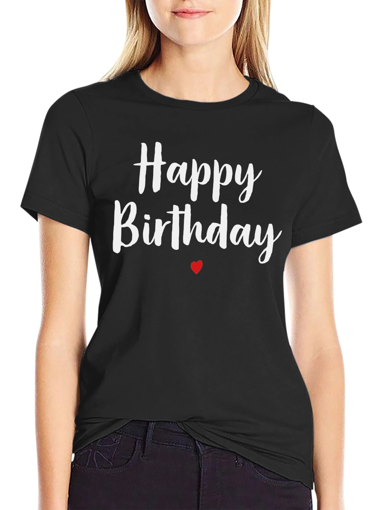 Happy Birthday Graphic Tee - Black