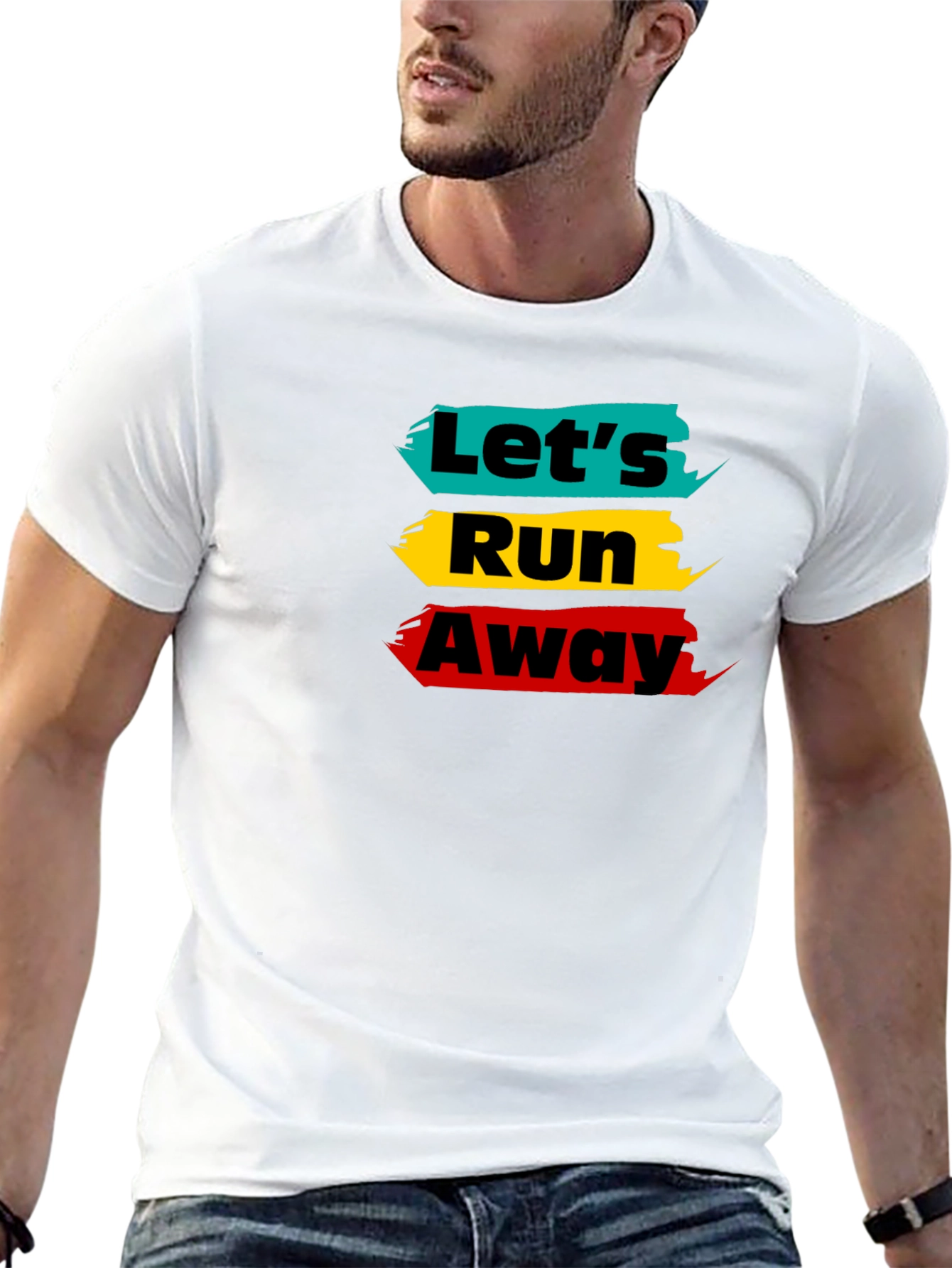 Lets Run Away Graphic Tee - Trendy Design