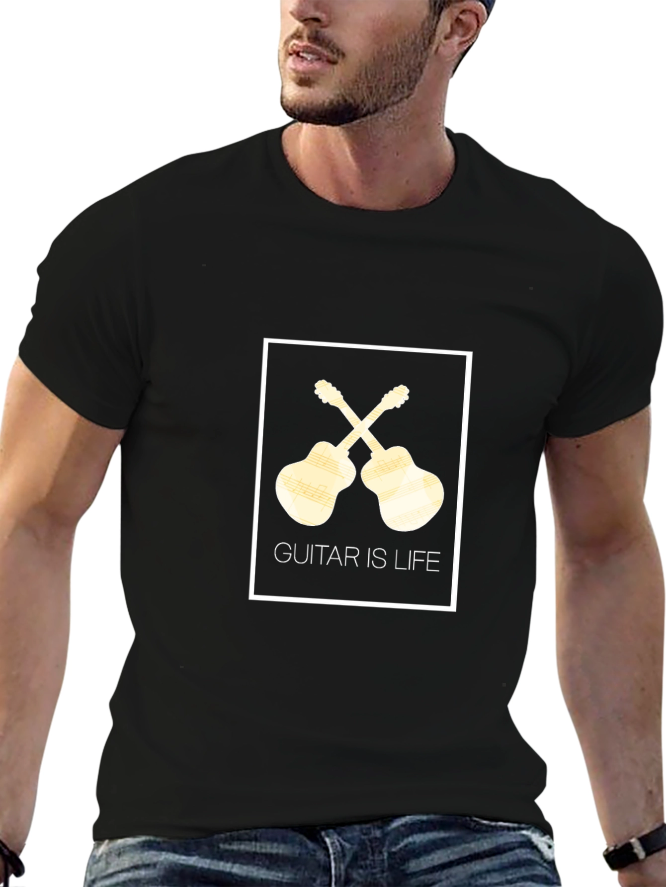 Guitar is Life Black T-Shirt
