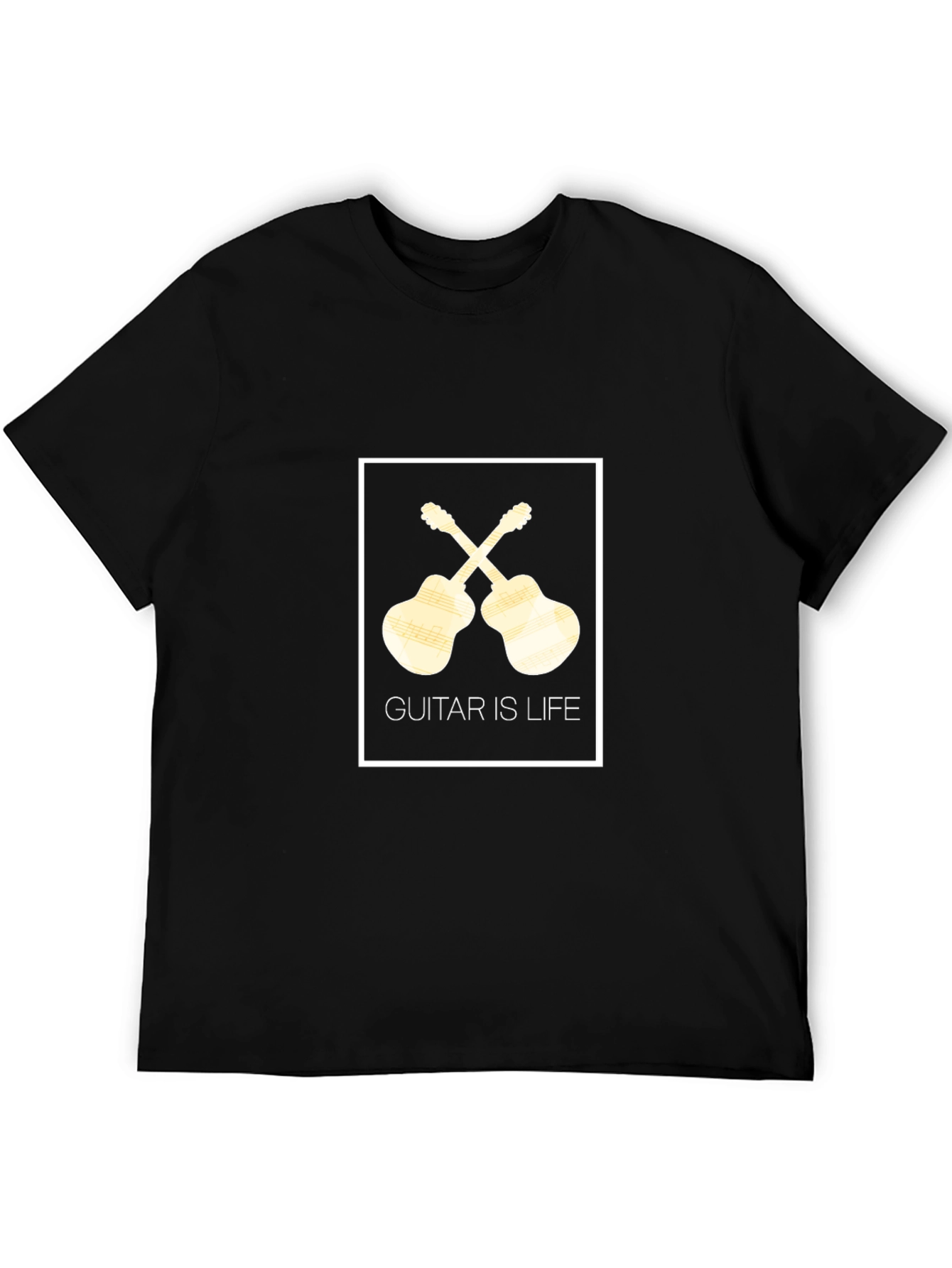 Guitar is Life Black T-Shirt