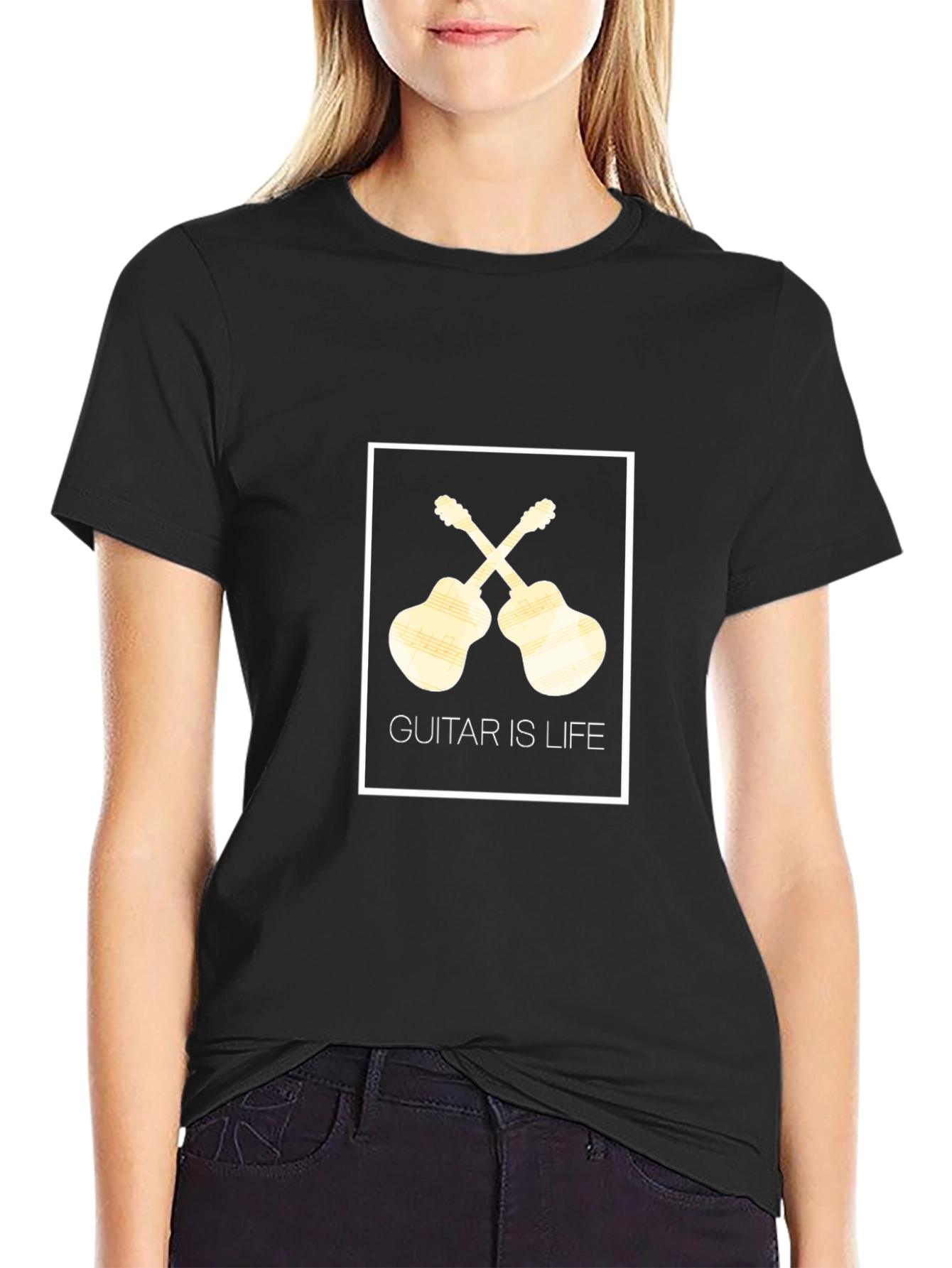 Guitar is Life Black T-Shirt