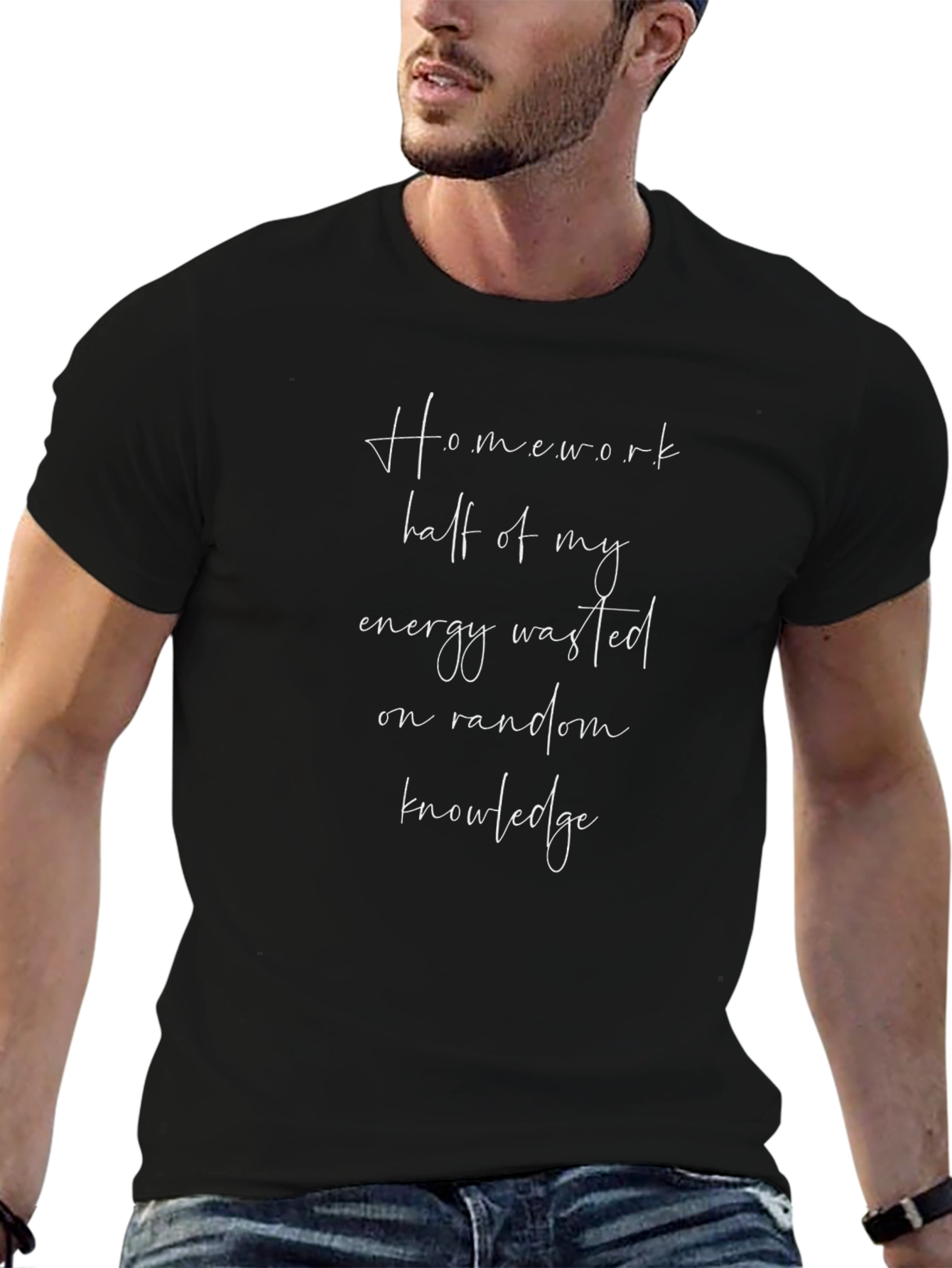 Homework Energy Waste Graphic Tee - Black