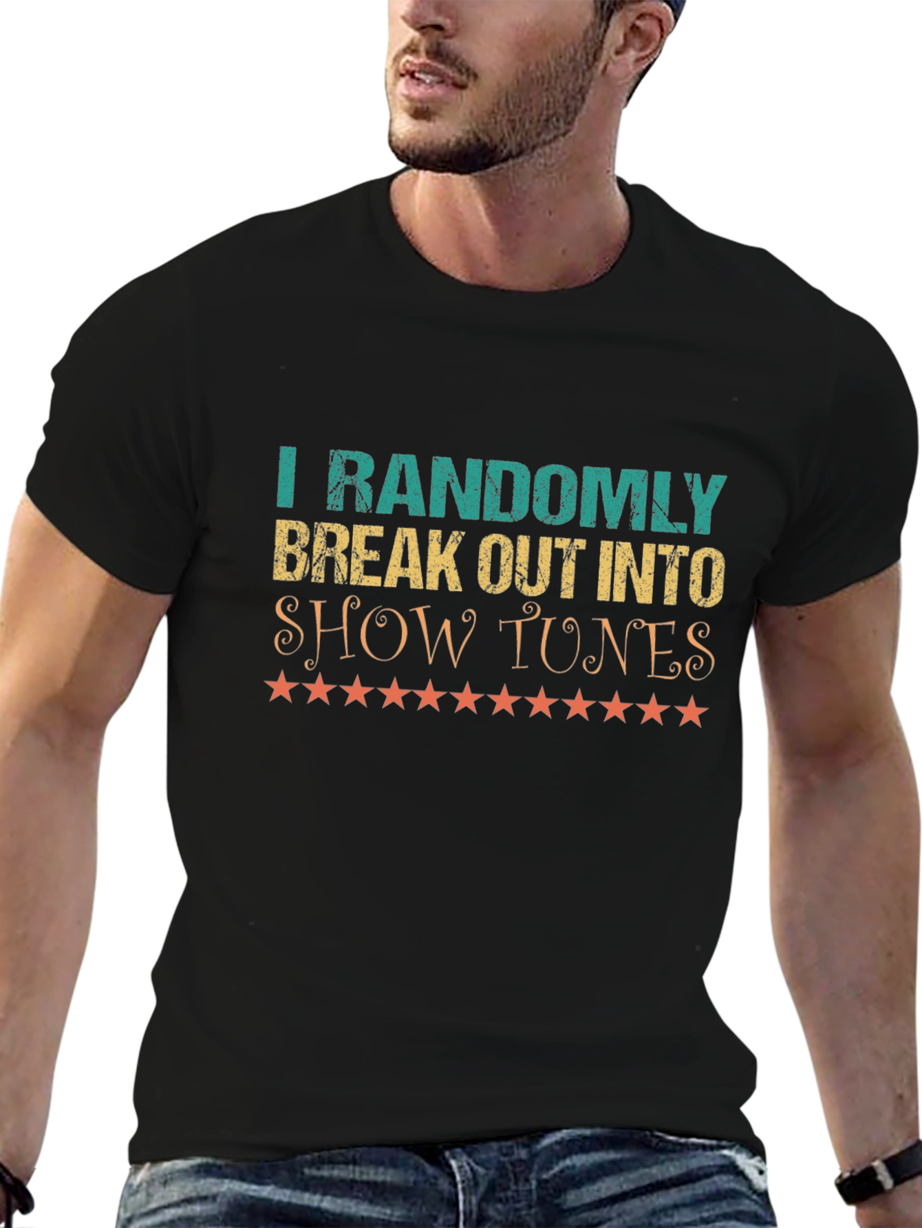 Show Tunes T-Shirt - Randomly Break Out - Black