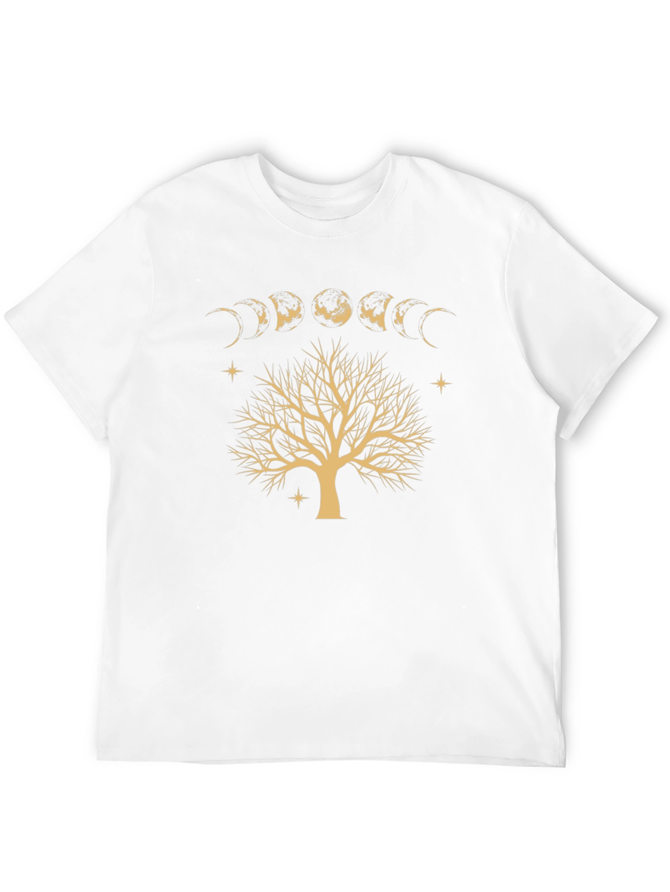 Moon Phases Tree Graphic Tee - Black