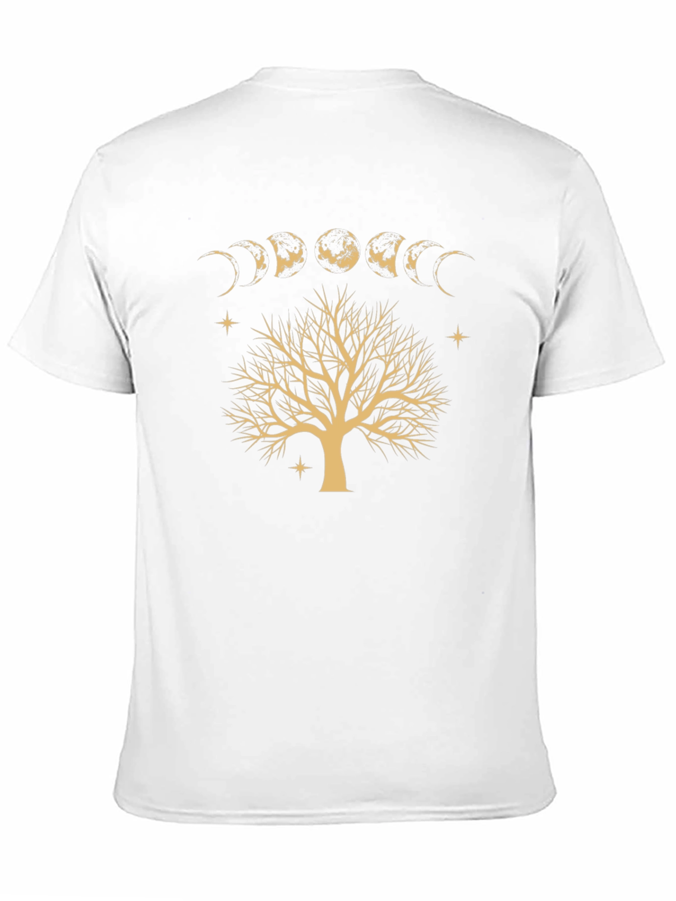 Moon Phases Tree Graphic Tee - Black